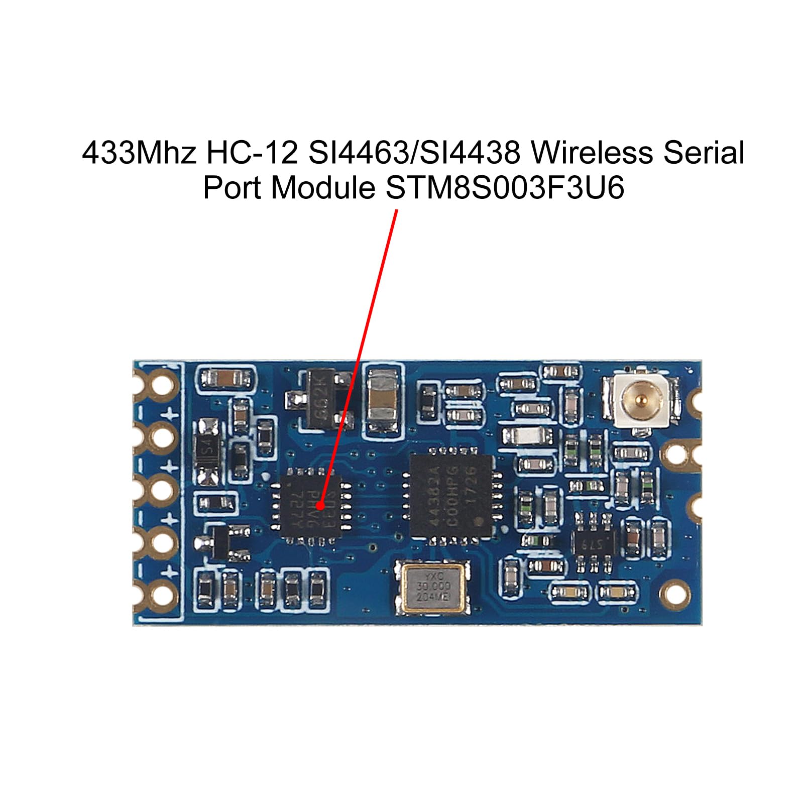 3Pcs Hc 12 433Mhz Si4463 Si4438 Wireless Serial Port Module 1000M Replace Bluetooth With Antenna
