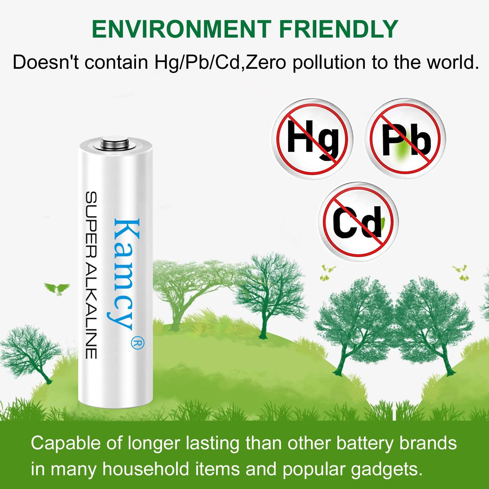 Kamcy Aaa Batteries, 1.5V Triple Aaa Batteries (12 Pack), High-Performance Alkaline Batteries Aaa Size, Long-Lasting & Leakproof