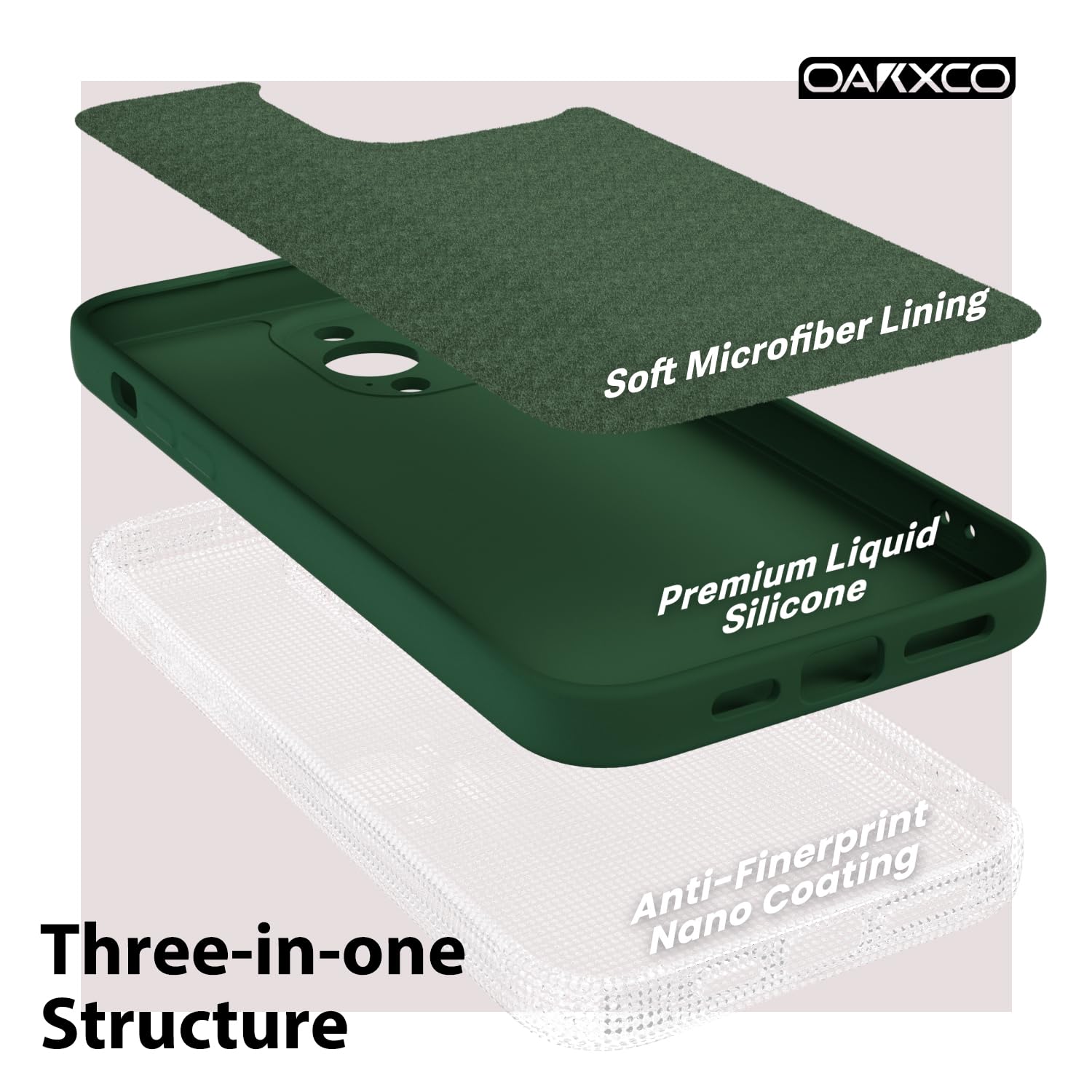 Oakxco For Iphone 14 Pro Max Phone Case Liquid Silicone, Cute Thin Slim Soft Rubber Tpu Plain Smooth Gel Cover For Women Girl, M