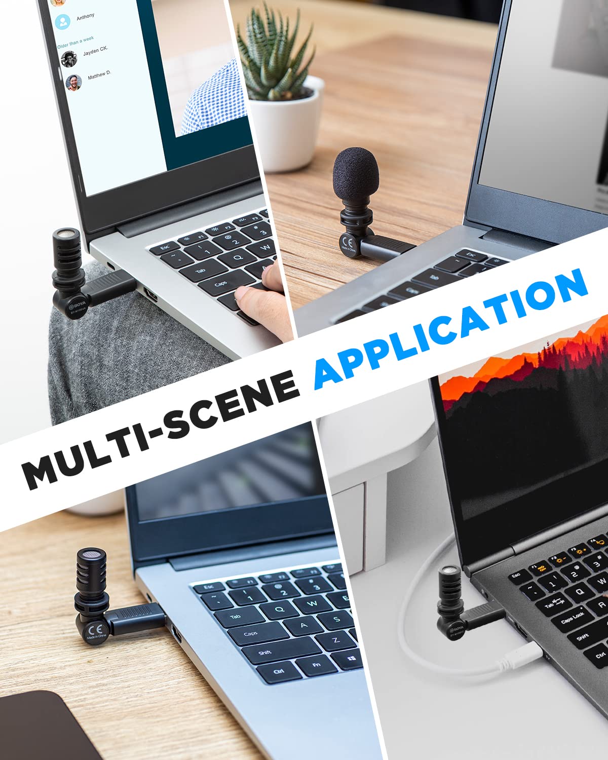 Boya By M100Ua Mini Usb Microphone,Plug&Play Computer Microphone Compatible With Laptop/Pc/Mac Perfect For Youtube Interview Pod