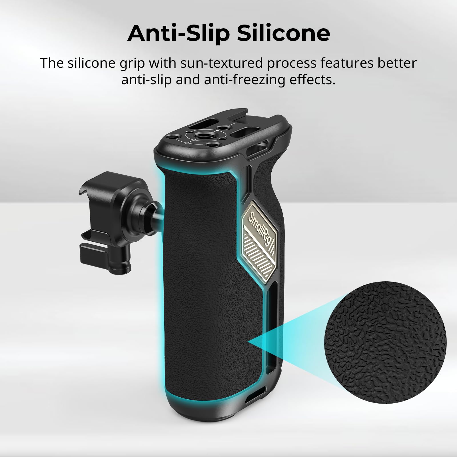 Smallrig Push-Button Rotating Nato Side Handle For Left And Right Hand, 360 Rotatable Side Handle With Anti-Slip Silicone, Camer