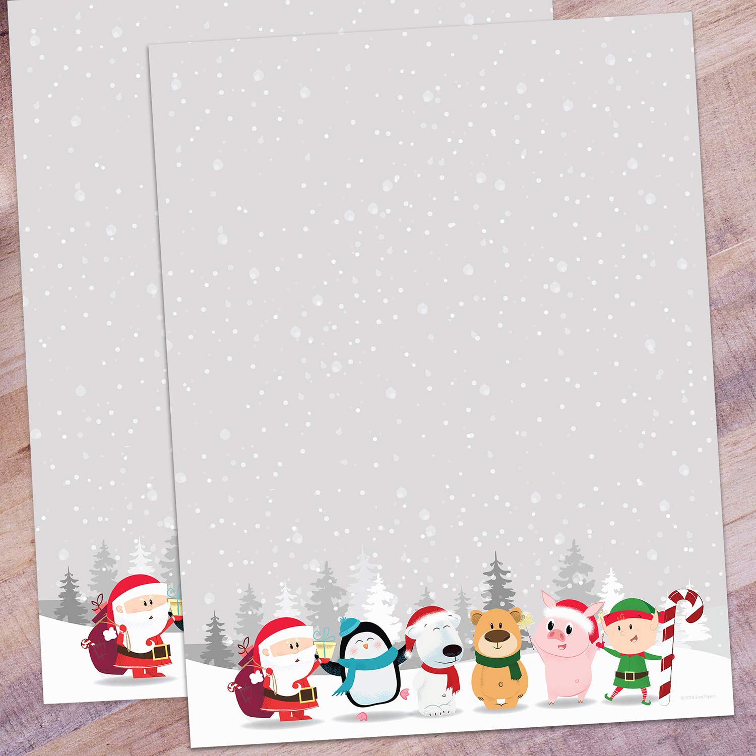 Great Papers! Winter Friends Letterhead, 8.5'' X 11'', 80 Count (2019120)