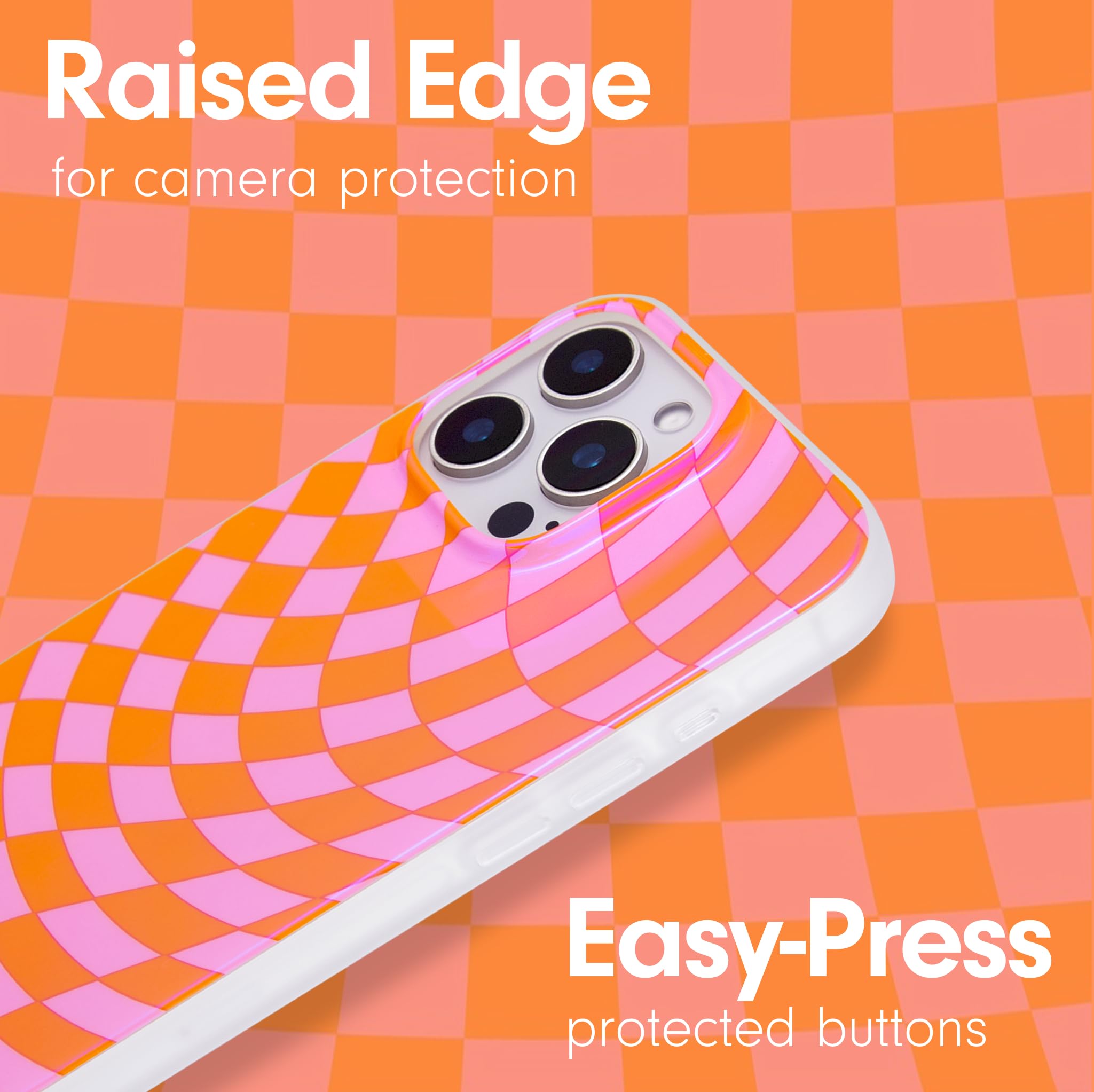 Sonix Case For Iphone 16 Pro Max | Compatible With Magsafe | 10Ft Drop Tested | Checkmate Pink