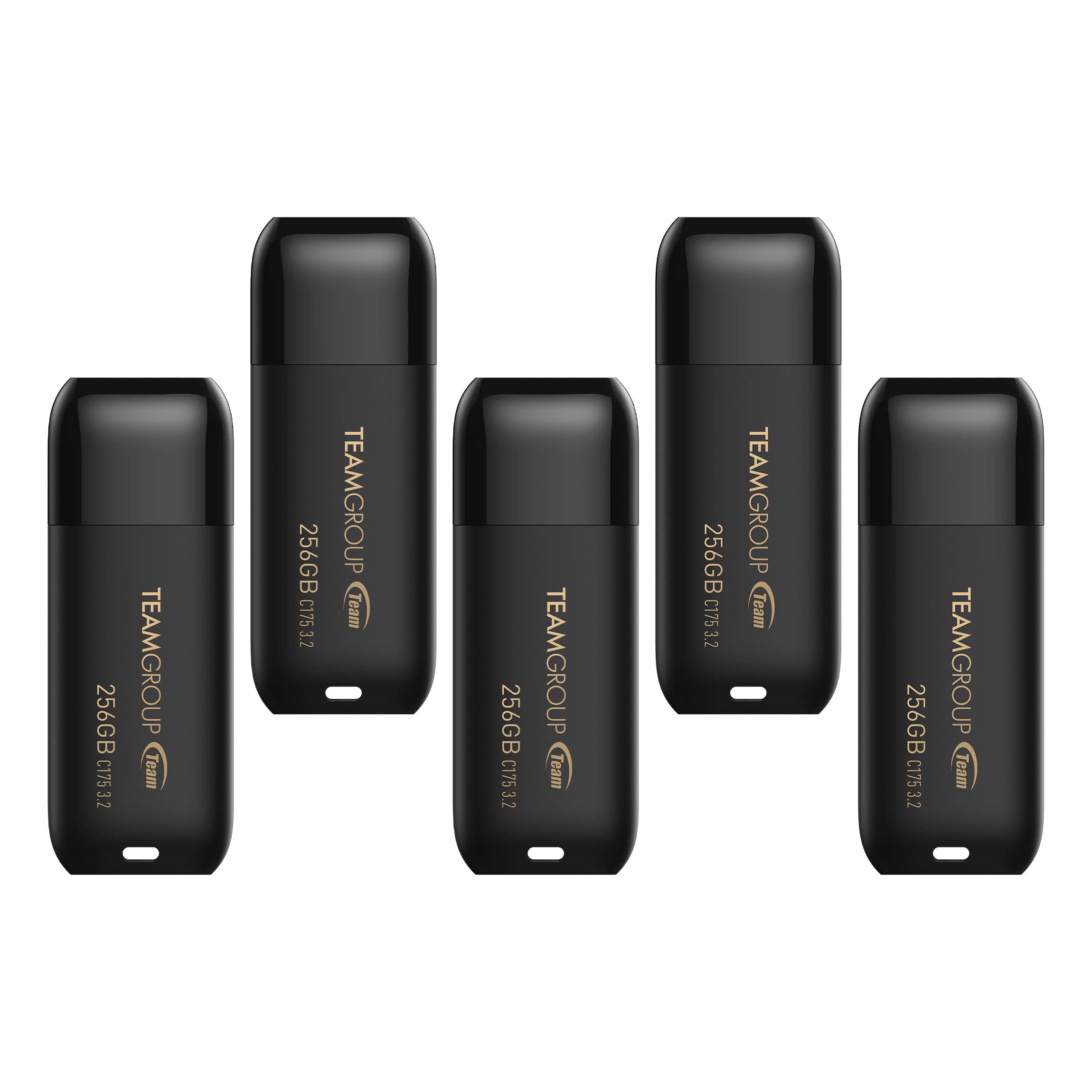 Teamgroup C175 256Gb 5 Pack Usb 3.2 Gen 1 (Usb 3.1/3.0) Read 100Mb/S Flash Thumb Drive, External Data Storage Memory Stick Compa