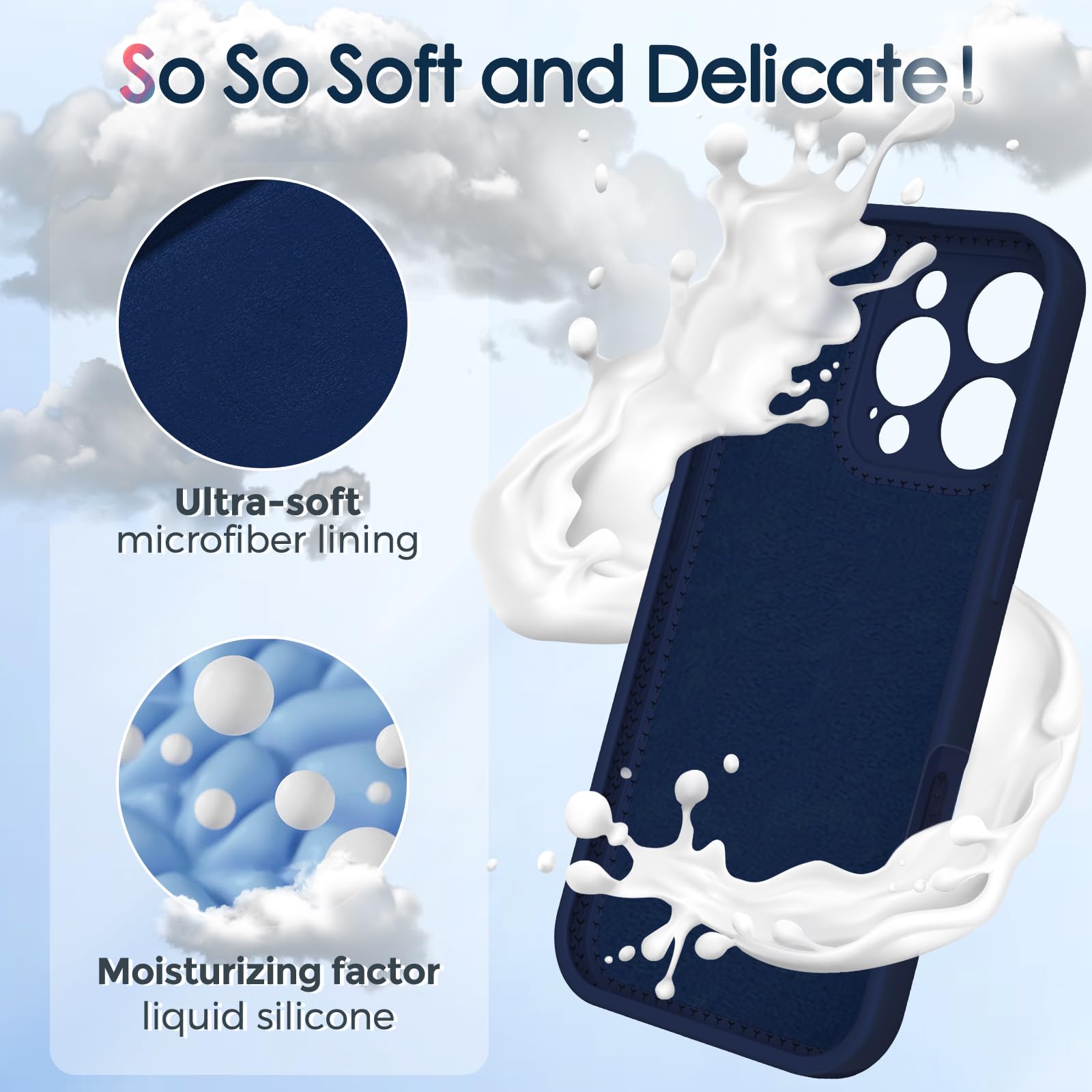 Mag Ring Designed For Iphone 16 Pro Max Case, Liquid Silicone [Moisturizing Factor] Extreme Soft Slim Phone Case With Stand [Com