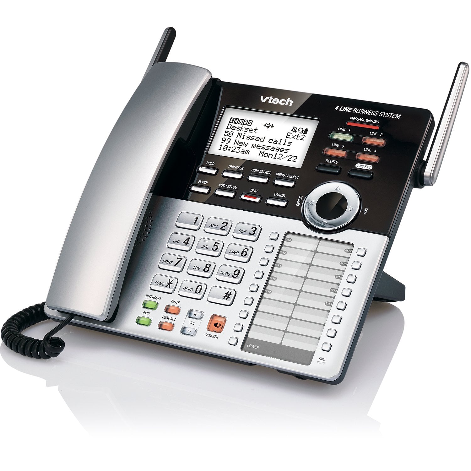 Vtech Cm18245 4-Line Expandable Dect6.0 Small Business Office Phone With Answering System - Accessory Deskset Requires Cm18445 B
