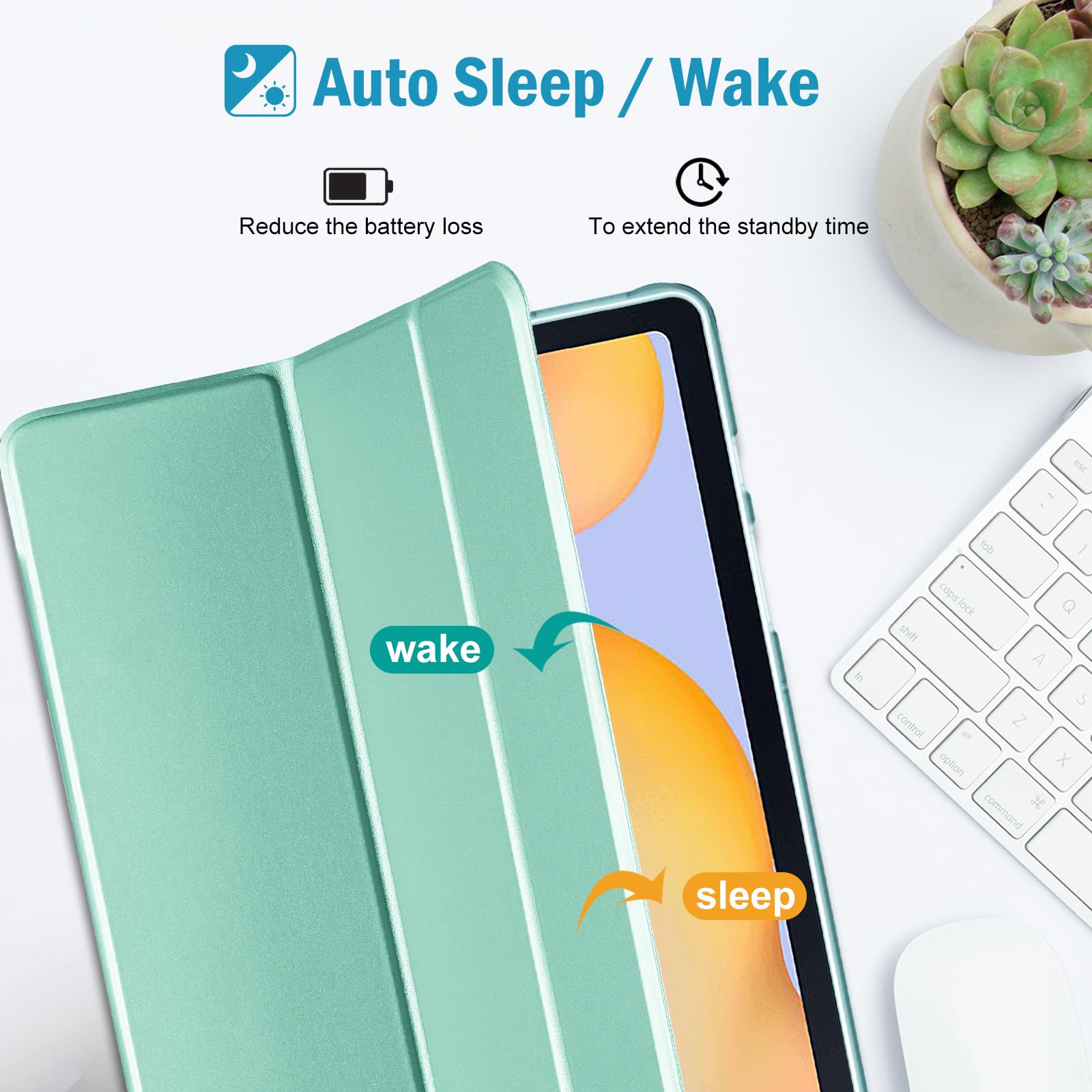 Procase Cover For Galaxy Tab S6 Lite 10.4 Case 2024 2022 2020 With S Pen Holder(Sm P620/P625/P613/P619/P615/P610), Trifold Stand