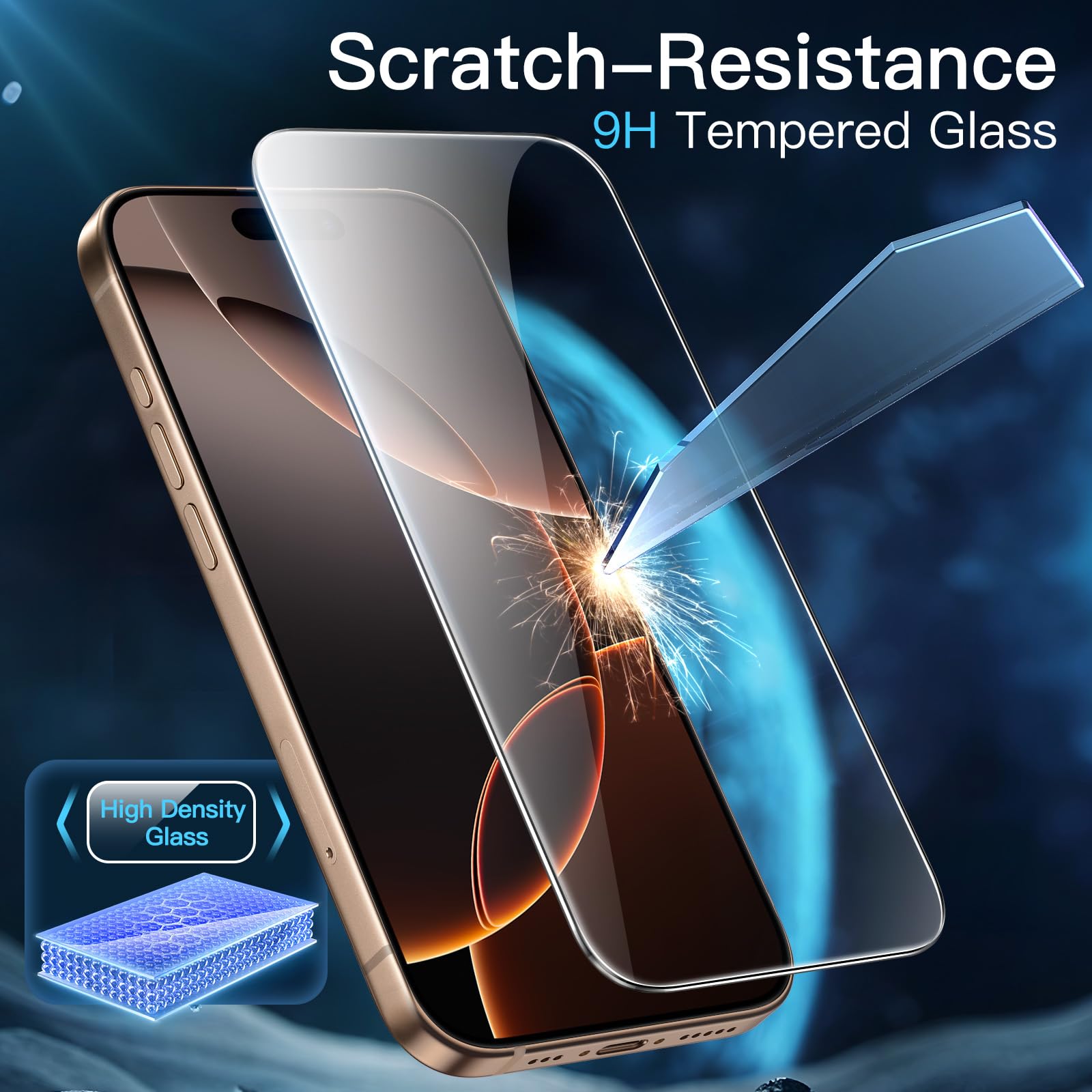 Jetech Screen Protector For Iphone 16 Pro Max 6.9 Inch, Tempered Glass Film With Easy Installation Tool, Case Friendly, Hd Clear