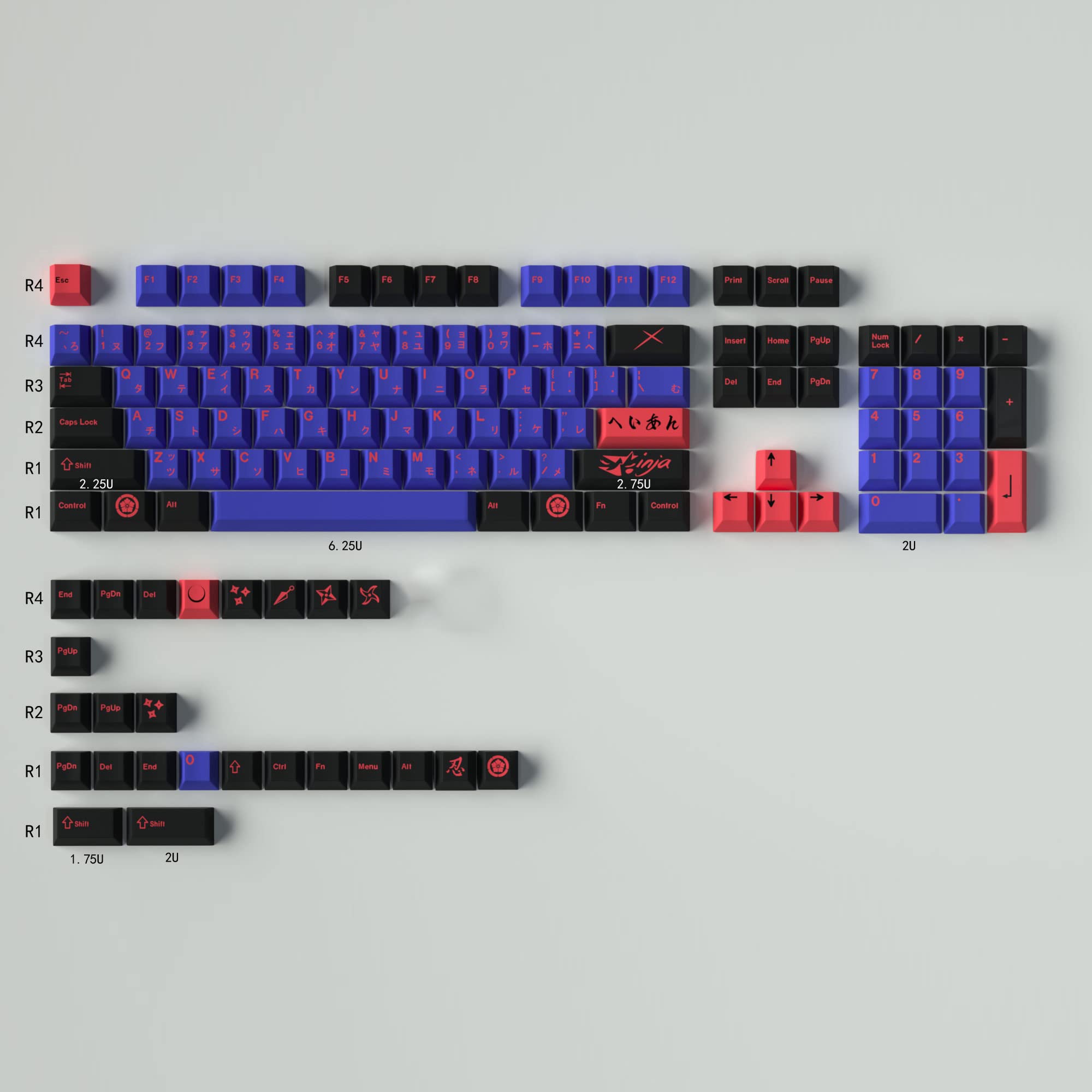 Pbt Black Purple Keycaps Cherry Profile Ninja Japanese Keycaps Set 138 Keys Custom Keycaps For Cherry Mx Gateron Kailh Switches