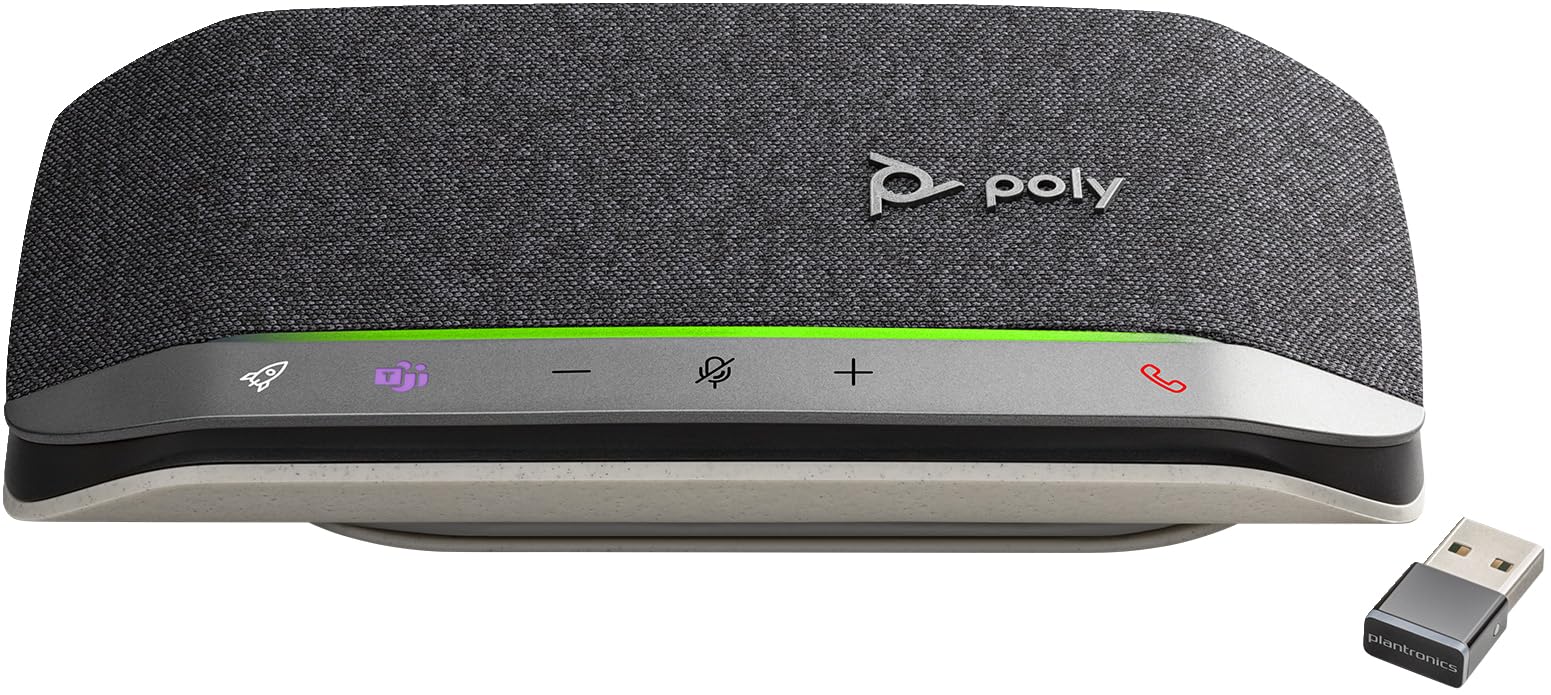 Poly Sync 20+ Bluetooth Speakerphone Wusb A Uc Bluetooth Adapter (Plantronics)   Personal Portable Speakerphone   Noise & Echo R