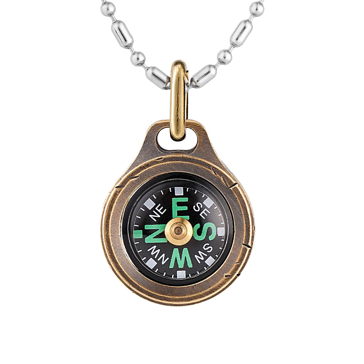 MecArmy CMP Handmade Brass Mini Compass, Pocket Compass Hiking Survival ...