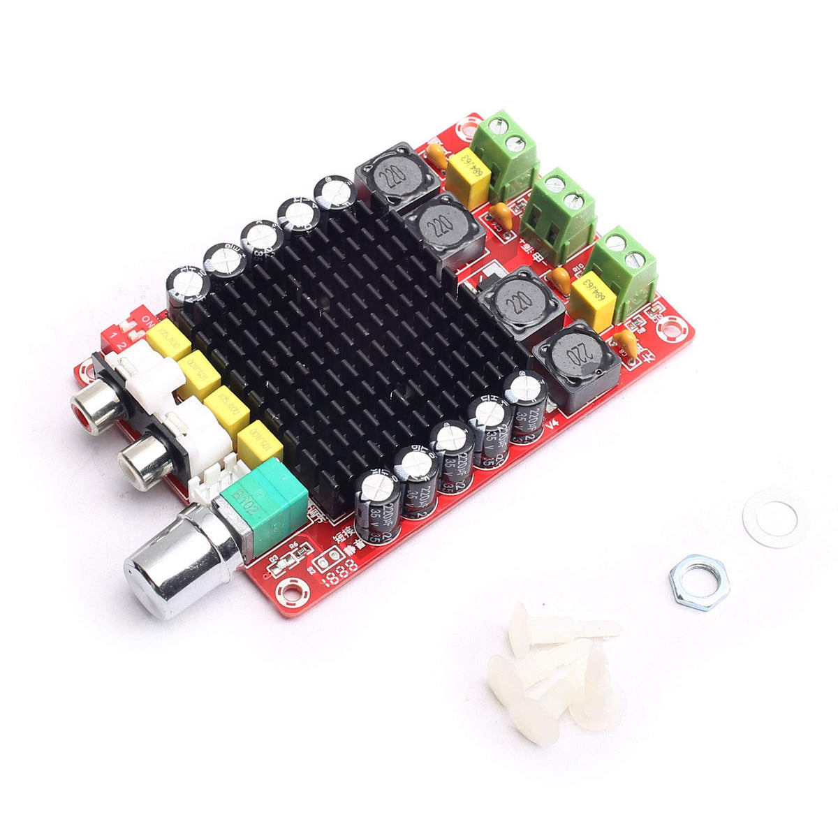 Devmo Tda7498 100W + 100W Dual Channel Class D Audio Amplifier Board, Dc 24V Digital Stereo Power Amp Module For 8O Home Theater