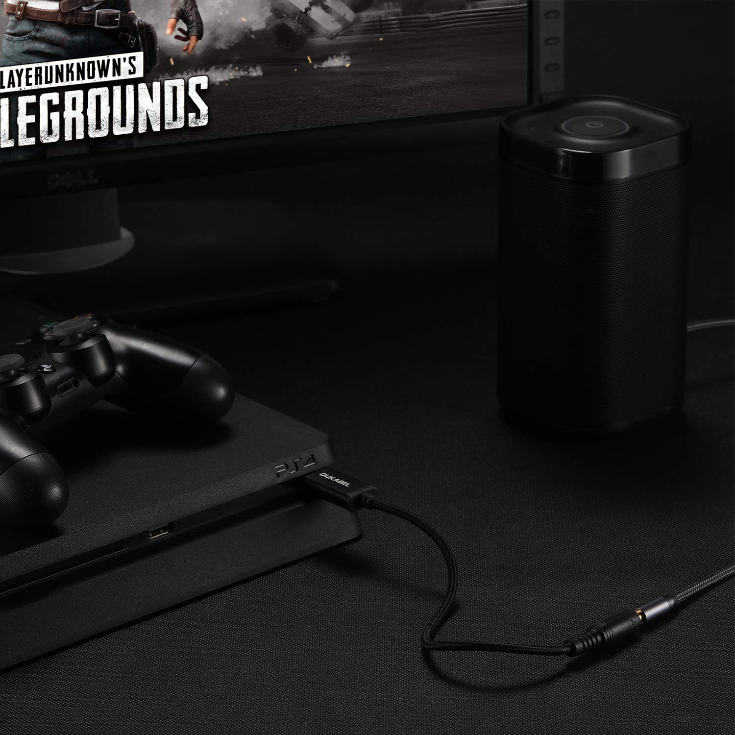 Dukabel Usb Audio Adapter, Usb To 3.5Mm Aux Adapter For Headset, Trrs Microphones, Usb External Sound Card Converter For Pc, Ps4