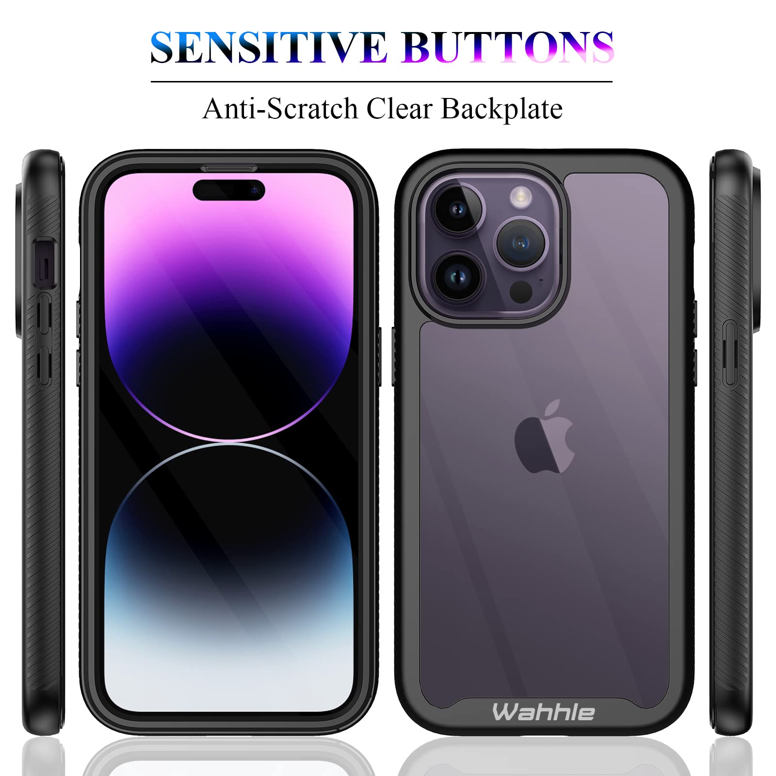 Wahhle Compatible With Iphone 14 Pro Max Case, Full Body Phone Cover With Screen Protector?Built In, Touch Sensitive, Anti Scrat