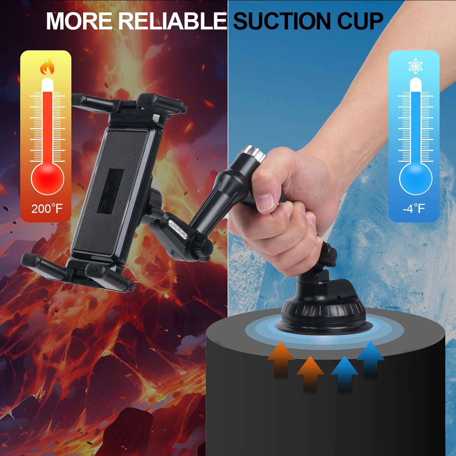 Kelofam 5 In 1 Car Phone Holder, Car Dashboard Windshield Phone Mount, Suitable For Iphone15 14 Iphone13 Promax, Samsung Z Fold