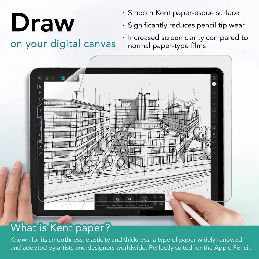 Bellemond   2 Pack   Made In Japan Smooth Kent Paper Screen Protector For Ipad 10.2'' 9Th / 8Th / 7Th Gen (2021/20/19)   Reduces