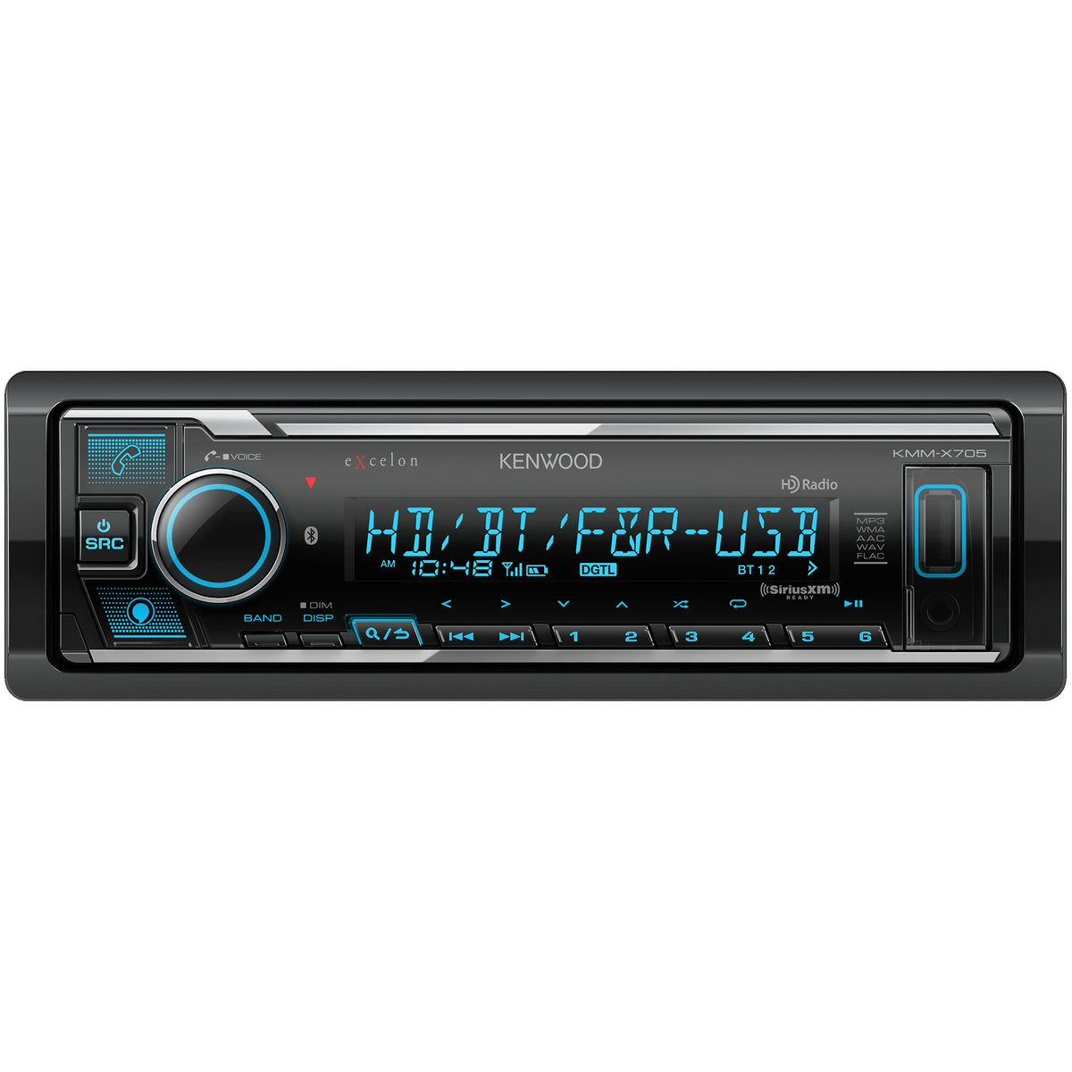 Kenwood Kmm X705 Excelon Digital Multimedia Car Stereo   Single Din With Bluetooth, Am/Fm Hd Radio, Alexa Built In, Variable Col