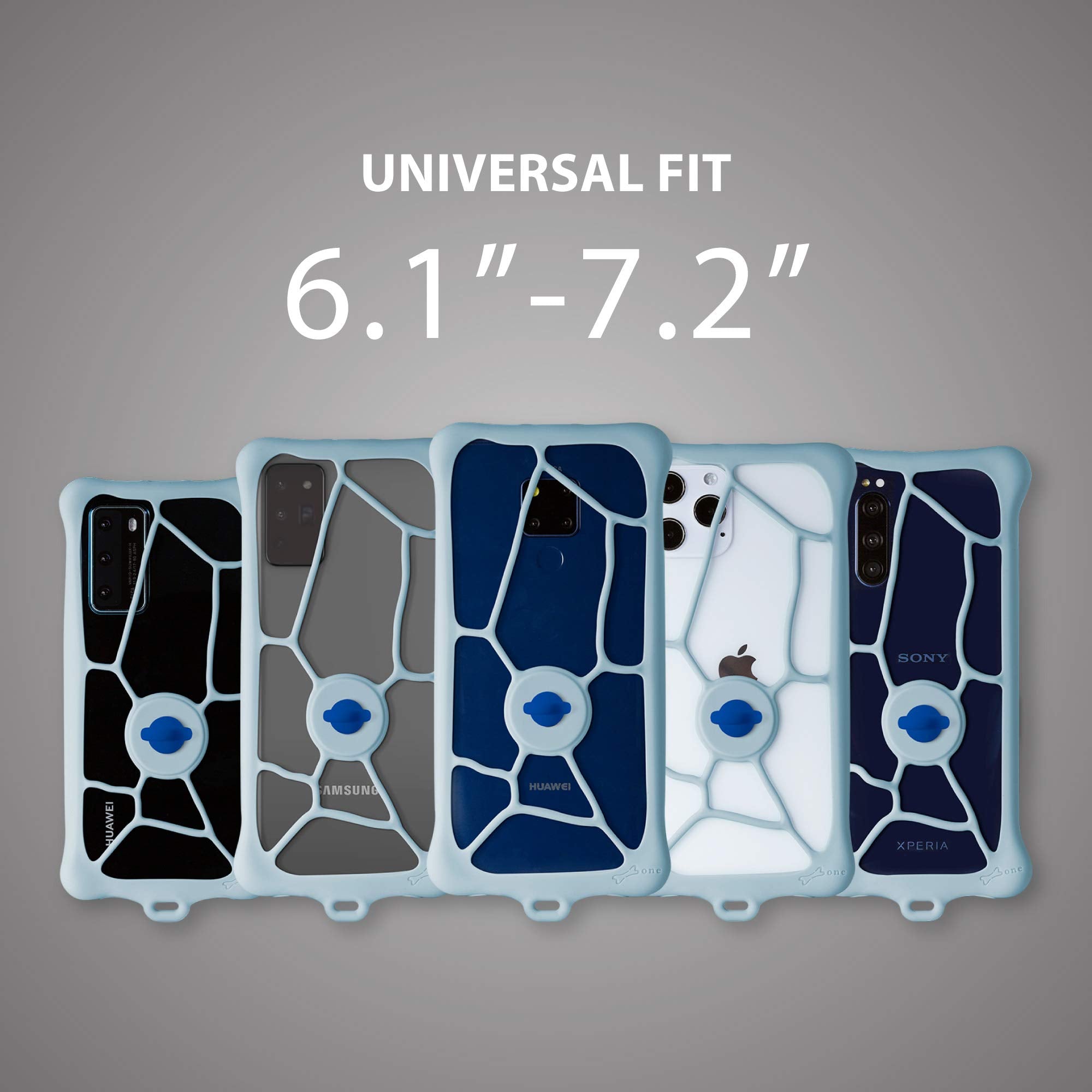 Bone Lanyard Phone Bubble Tie 2, Cell Phone Case With Shock-Absorbing Design, Adjustable Silicone Strap With Ring Grip, Universa