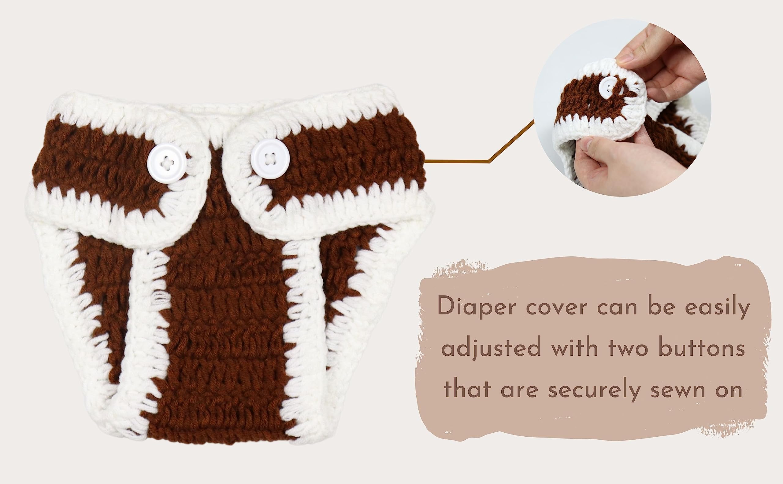 Terriboo Baby Girl Photography Outfits Crochet Knitted Football Player Outfits Newborn Photo Sports Costume 0 1 Month (Baby Girl