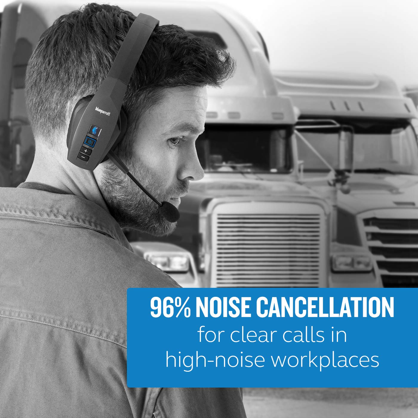 Blueparrott B550 Xt Voice Controlled Bluetooth Headset     Industry Leading Sound With Long Wireless Range, Extreme Comfort And