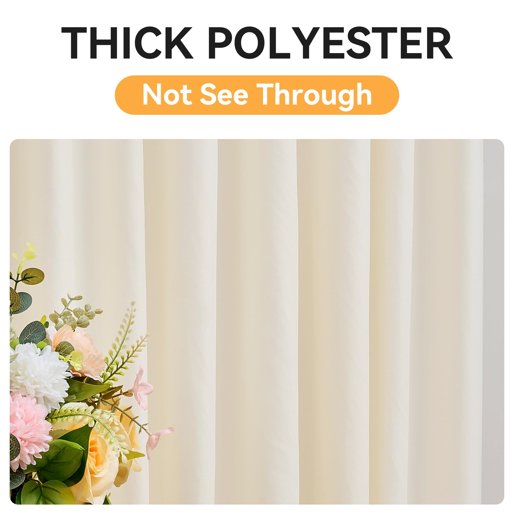 10X10Ft Black Backdrop Curtains For Party, 2 Panels 5X10Ft Thick Polyester Backdrop Drapes, Wrinkle Resistant Photography Backgr