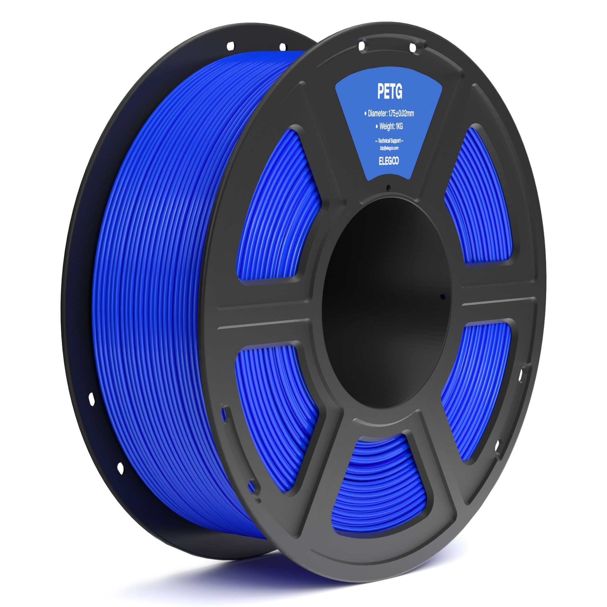 Elegoo Petg Filament 1.75Mm Blue 1Kg, 3D Printer Filament Dimensional Accuracy +/  0.02 Mm, 1Kg Spool(2.2Lbs) Fits For Most Fdm