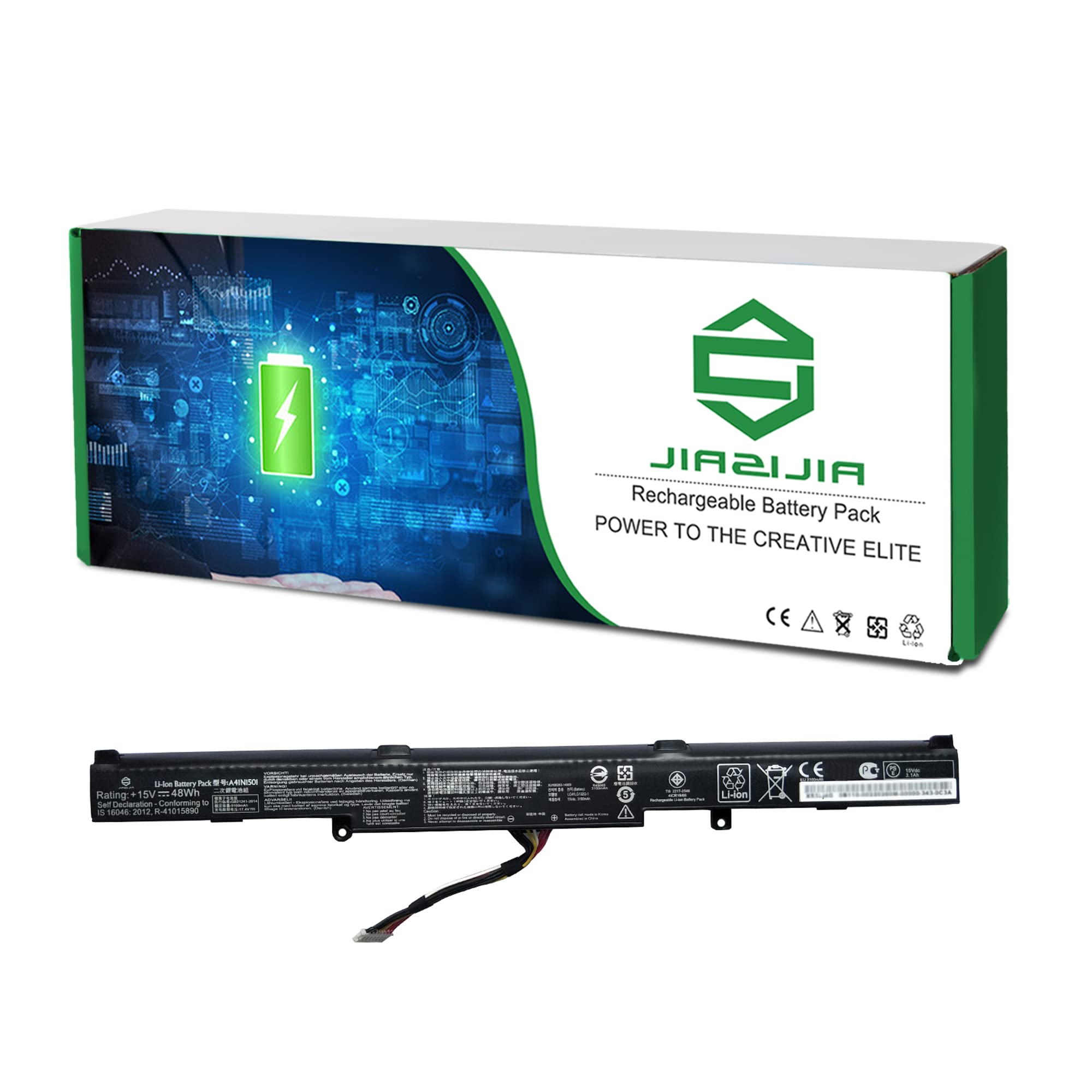 Jiazijia A41N1501 Laptop Battery Replacement For Asus Rog G752Vw Gl752 Gl752Jw Gl752V Gl752Vlm Gl752Vw Gl752Vw Dh74 Gl752Vwm N55