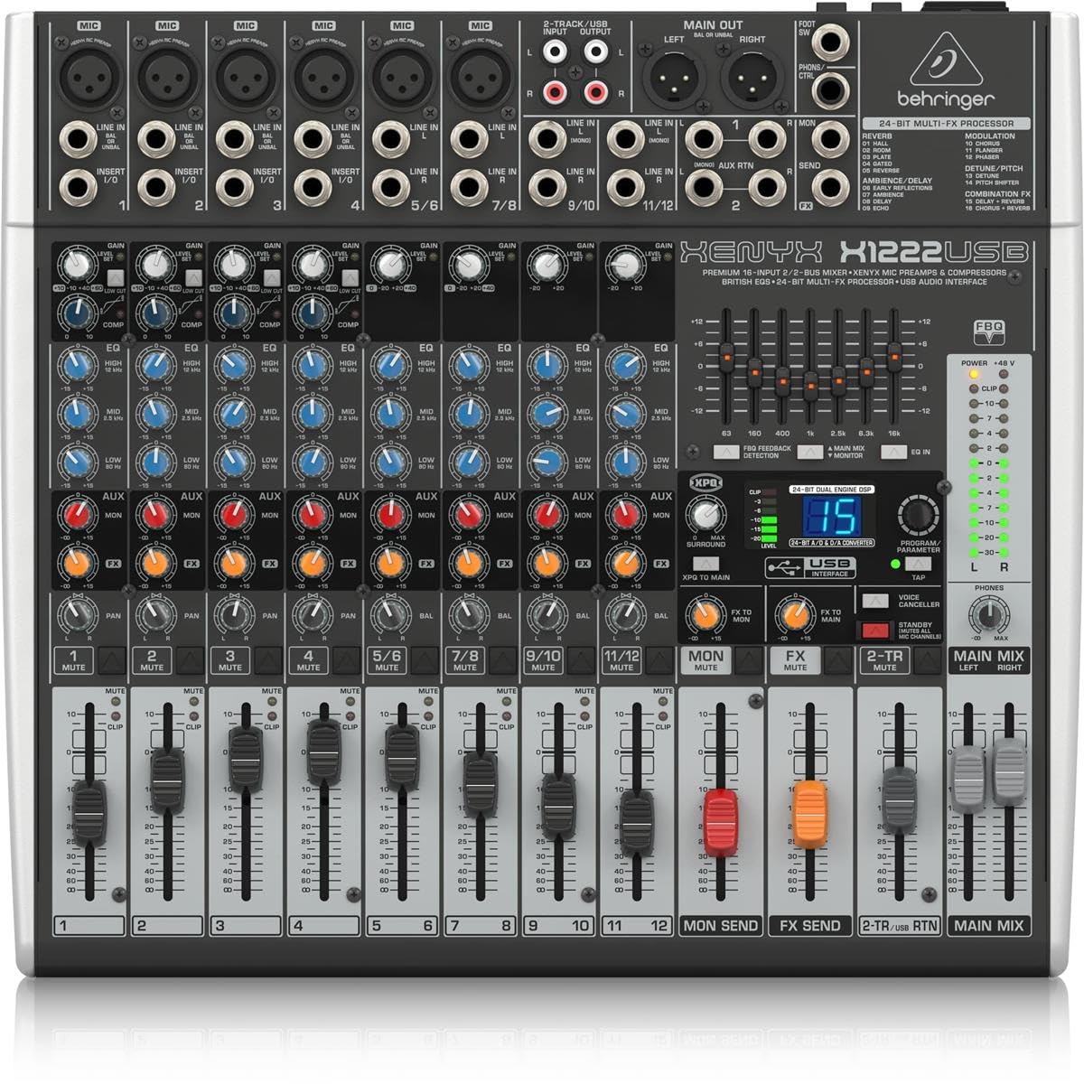 Behringer Xenyx X1222Usb Mixer With Usb And Effects