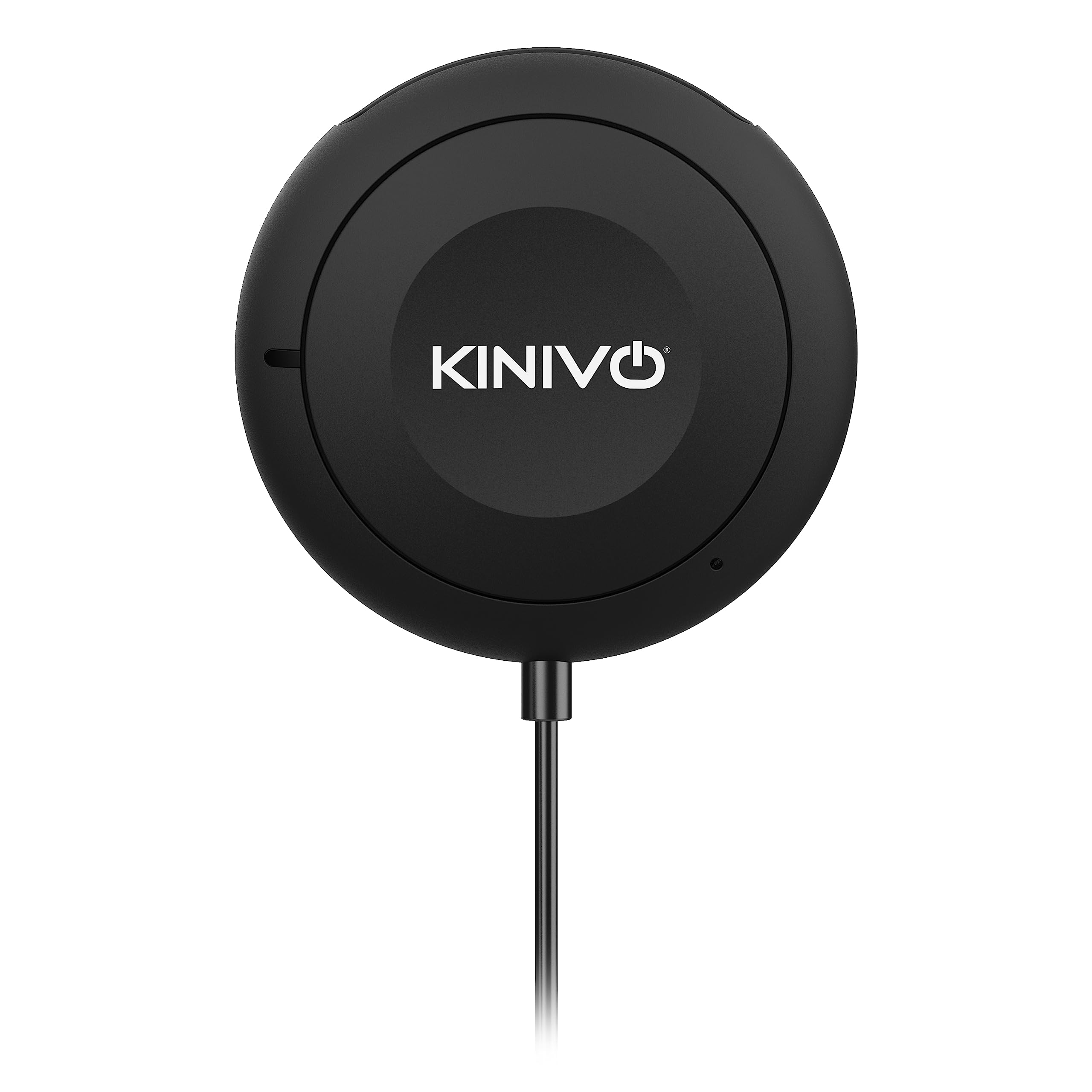 Kinivo BTC450 Bluetooth Car Kit (Hands-Free, AUX Bluetooth Adapter for Cars with Ground Loop Noise Isolator, 3.5mm Aux Input, Ap