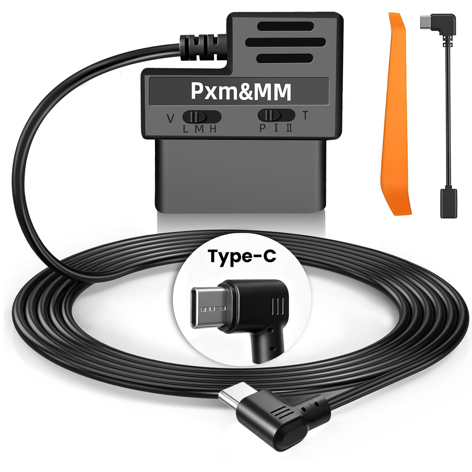 Pxm&MM OBD Power Cable for Dash cam,Output 5V/3A,Plug and Play