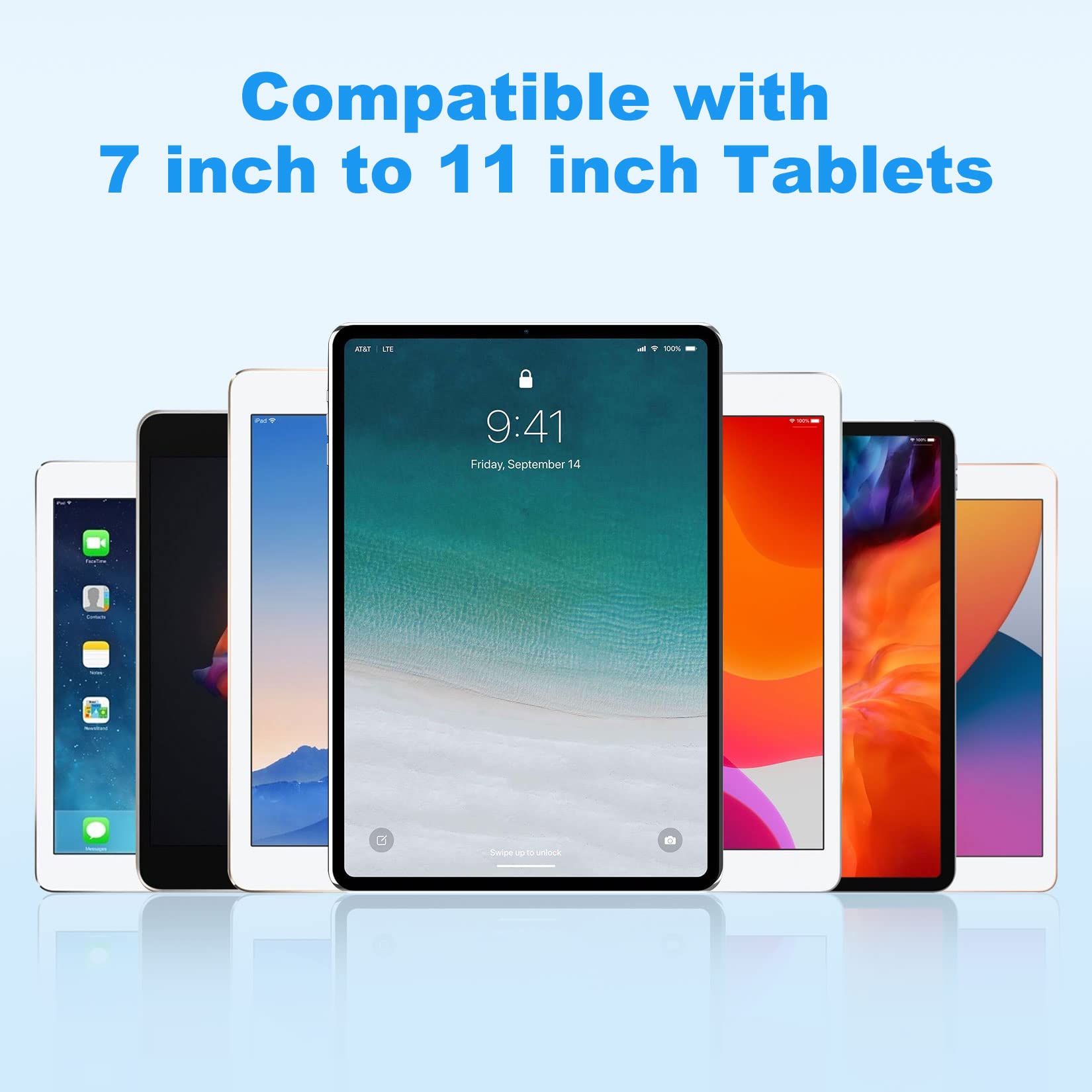 Afontoto Anaoer Car Headrest Mount Silicon Holder, Universal Tablet Holder In Back Seats, Car Mount Angle Adjustable Car Headres