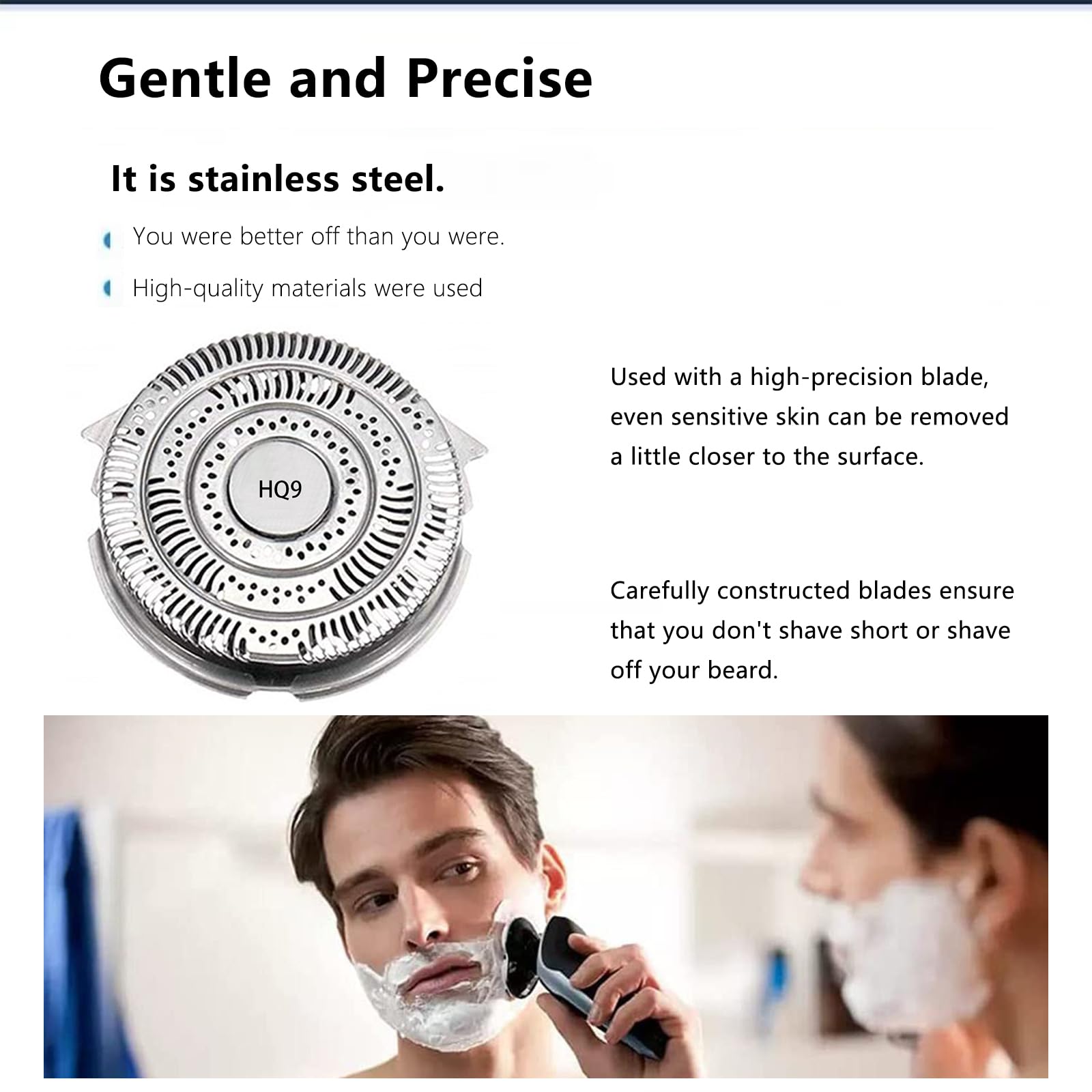 Hq9 Replacement Heads Blades Compatible With Phillips Norelco Hq9 Replacement Shaver Heads,Razor Series Hq9 Shaving For Philips