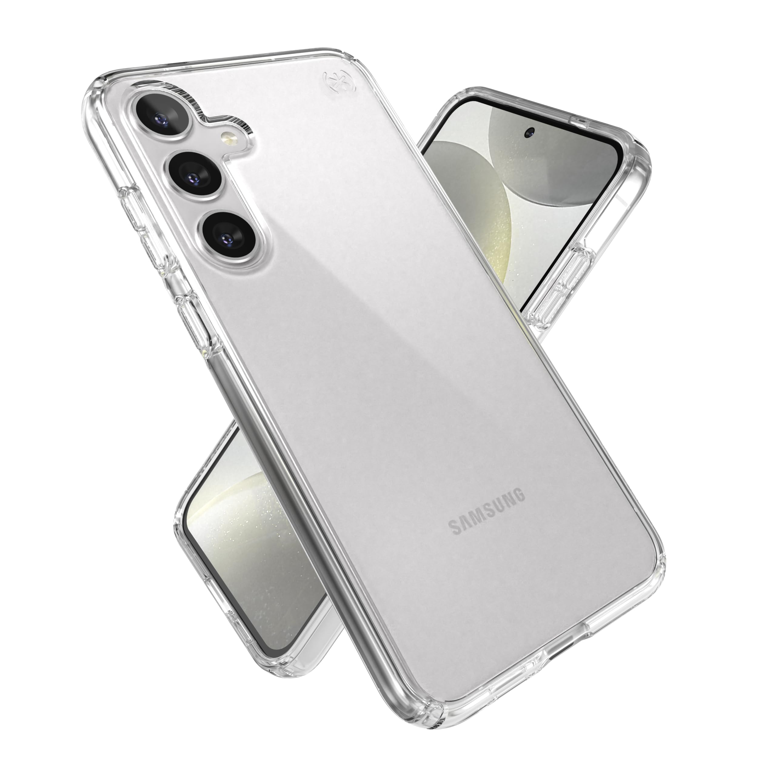 Speck Presidio Perfect Clear Samsung Galaxy S24+ Case   Drop & Camera Protection, Clear Phone Case, Wireless Charging Compatible