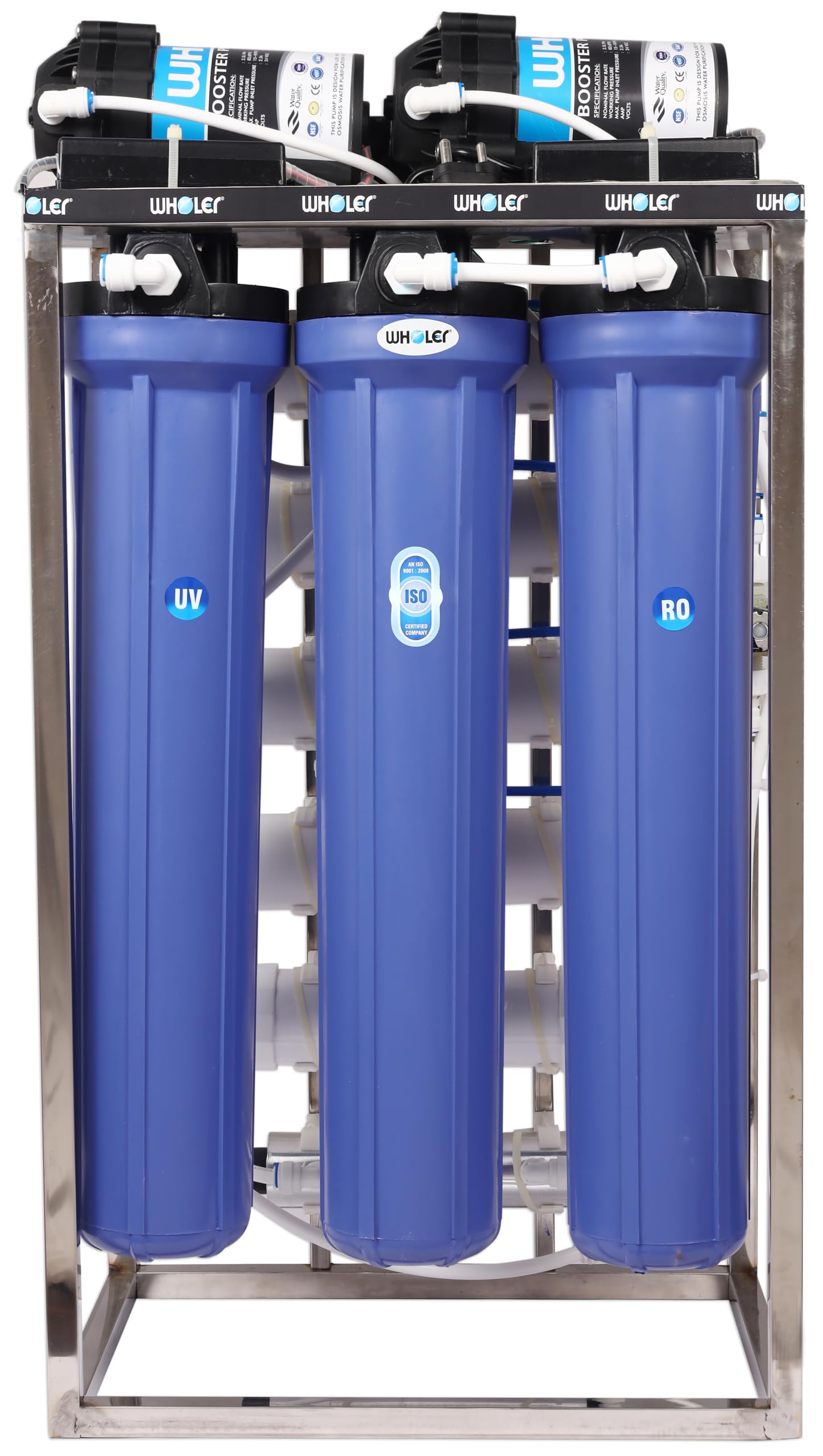 Wholer100 Lph (Liter Per Hour) Commercial Ro Water Purifier System Stainless Steel Fully Automatic With High Preshure Sensor Sui