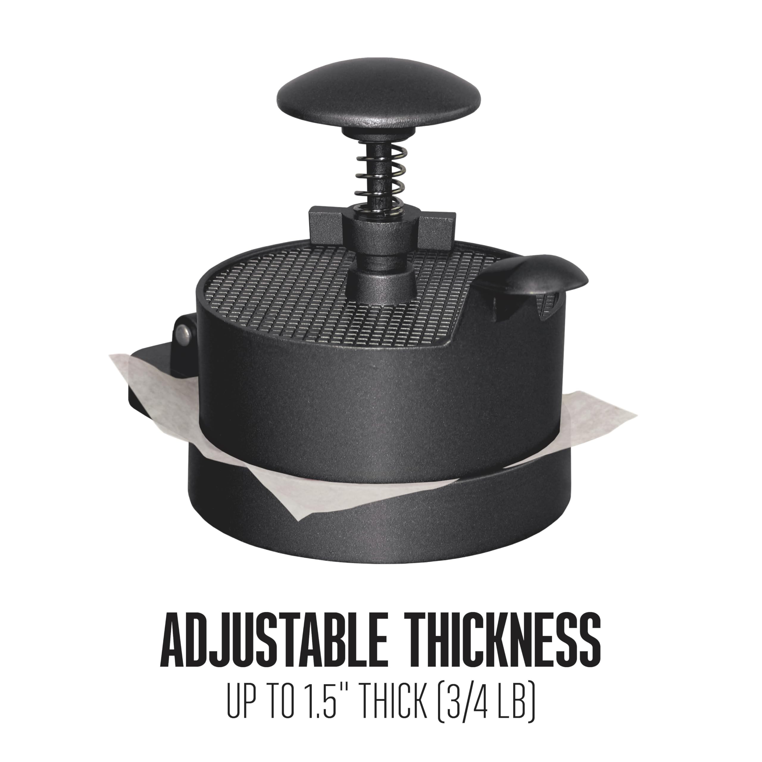 Weston Burger Press, Makes 4 1/2' Diameter Patties For Hamburger, Crab Cakes, Sausage, 1/4Lb To 3/4Lb, Spring Ejector For Easy Removal, Single, Non Stick Heavy Duty Cast Aluminum