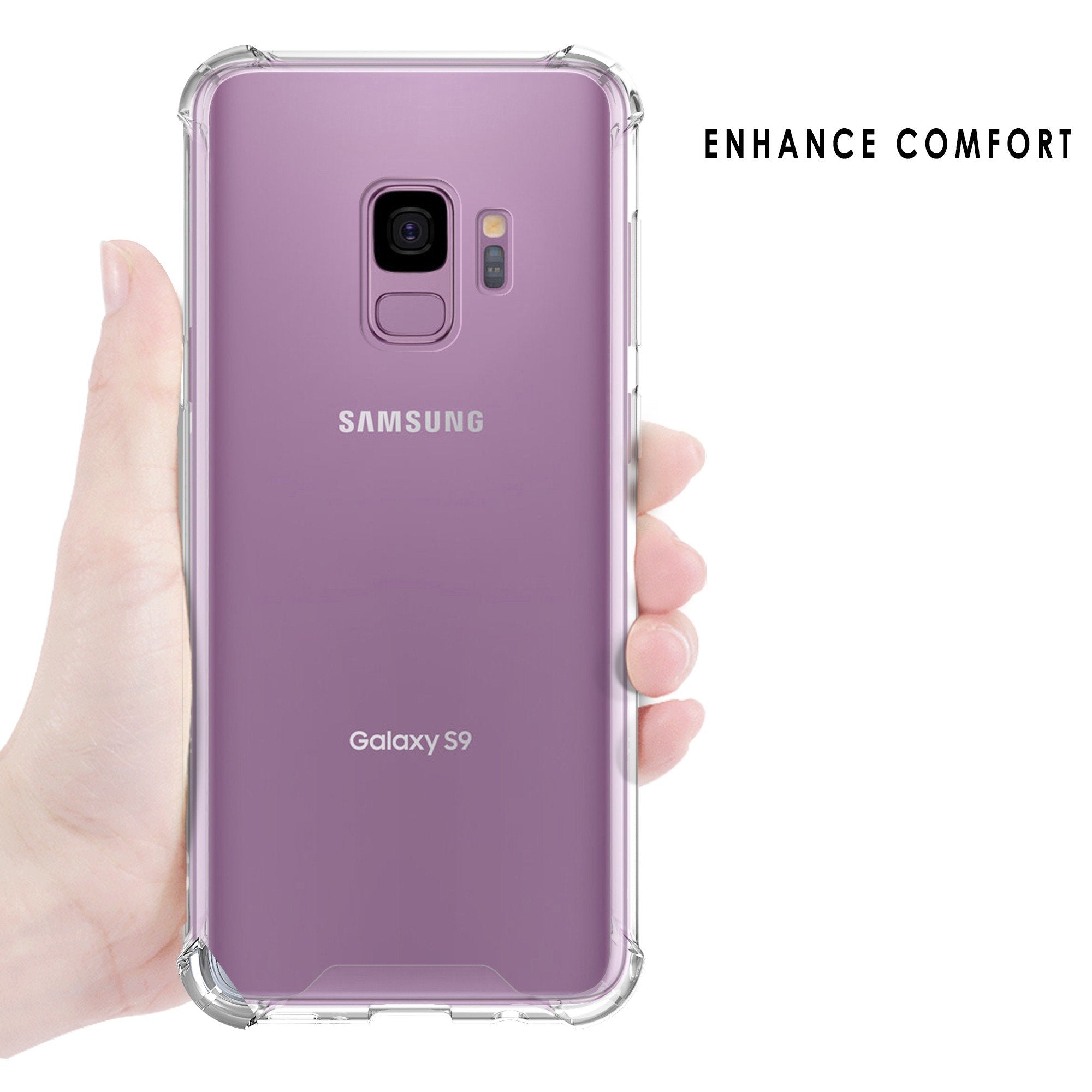 Compatible With Samsung Galaxy S9 Plus G965 Slim Lightweight Case W/Air Cushioned [Shock-Absorbing] Bumper Cover - American Hors