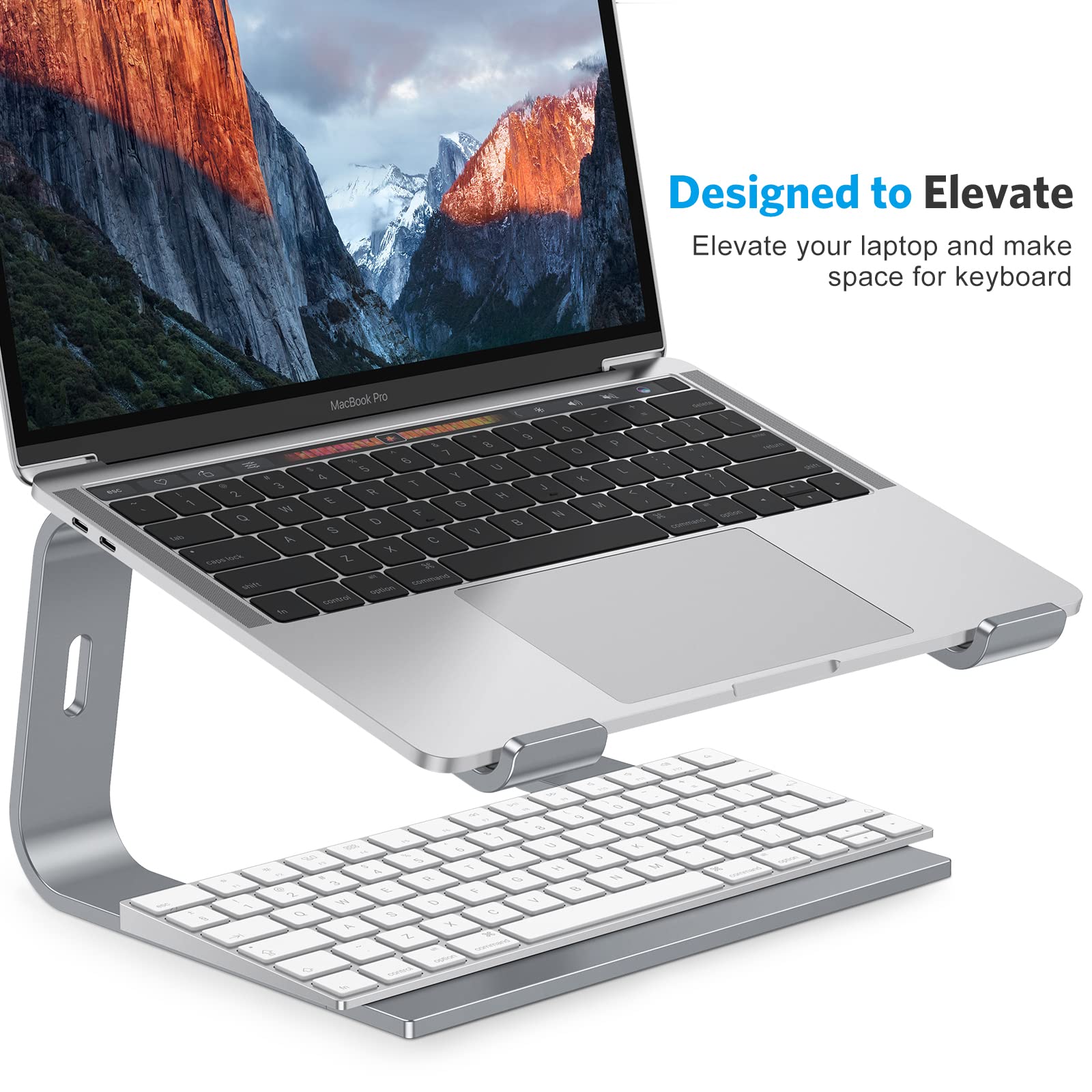 Omoton Laptop Stand For Desk, Detachable Laptop Riser, Aluminum Laptop Holder, Compatible With Macbook Air/Pro, Dell, Hp, And Al
