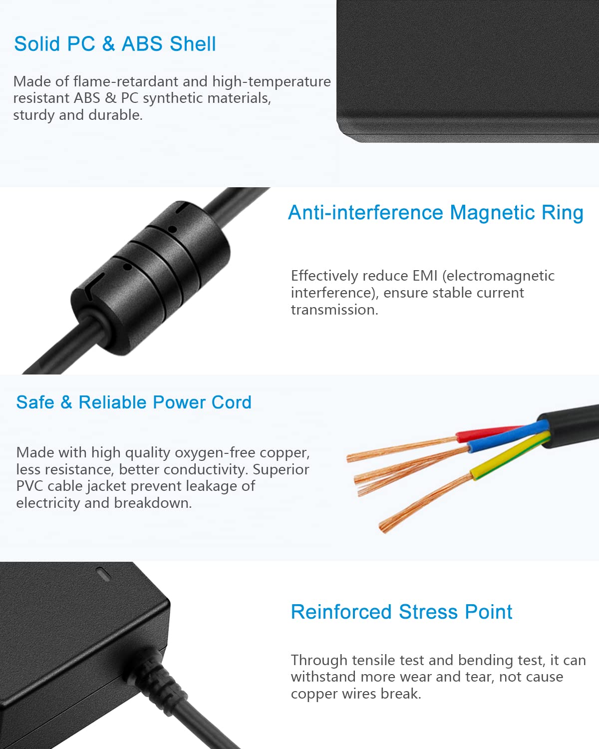 Alitove 36V Power Supply 4A 144W Ac/Dc Adapter 100~240V Ac To Dc 36 Volt 4 Amp Converter 36 Vdc 4A 3.5A 3A 2A Transformer With 5