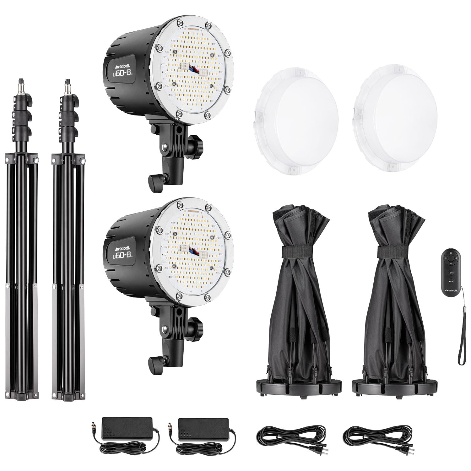 Westcott U60-B Bi-Color Led 2-Light Softbox Kit For Content Creators, Product Photography, Actor Self Tapes, And Interviews