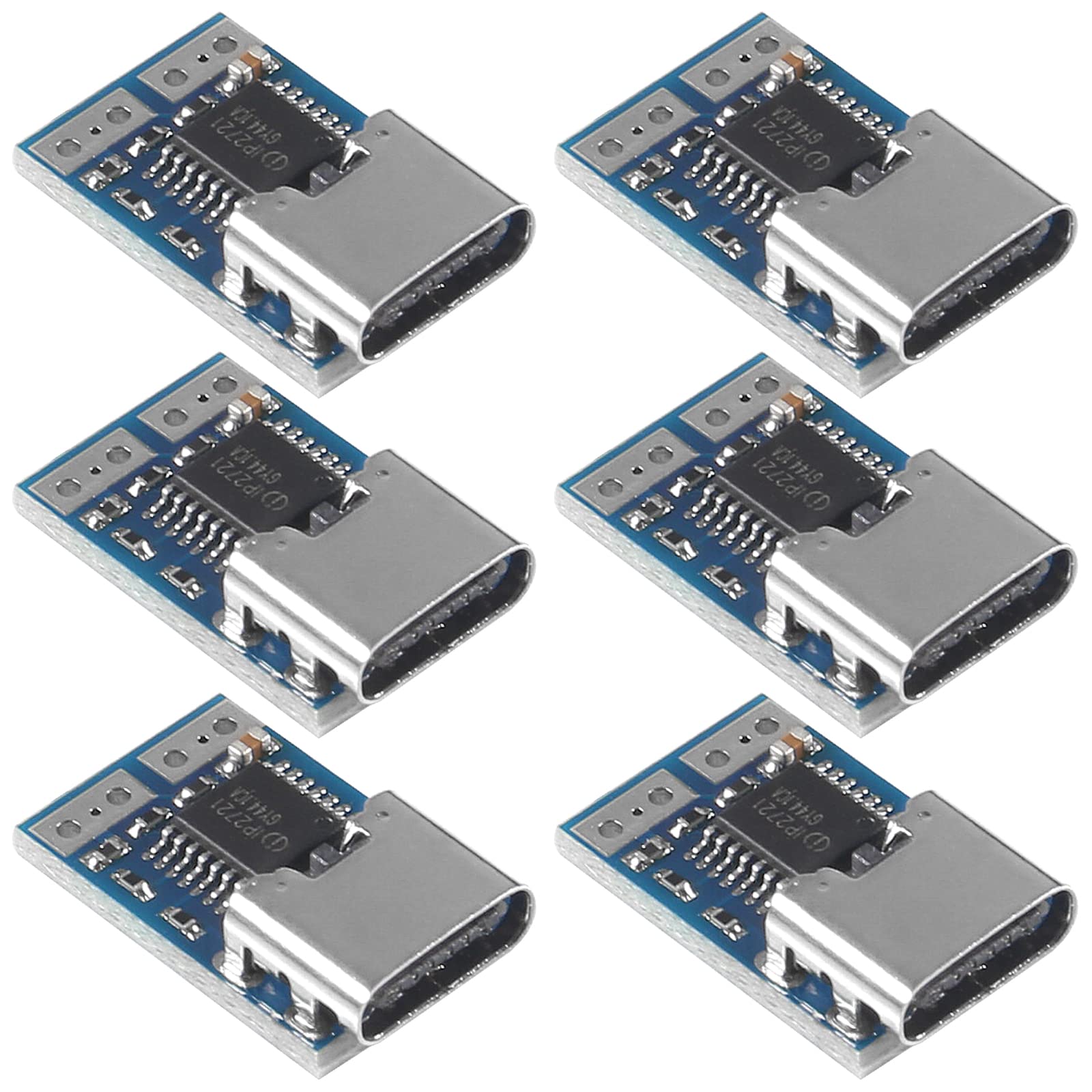 Coliao 6Pcs Type C Usb C Pd Dc Fixed Voltage Power Trigger Module Pdc004 Pd Pd Decoy Module Ip2721 5A Type C Female Input For No