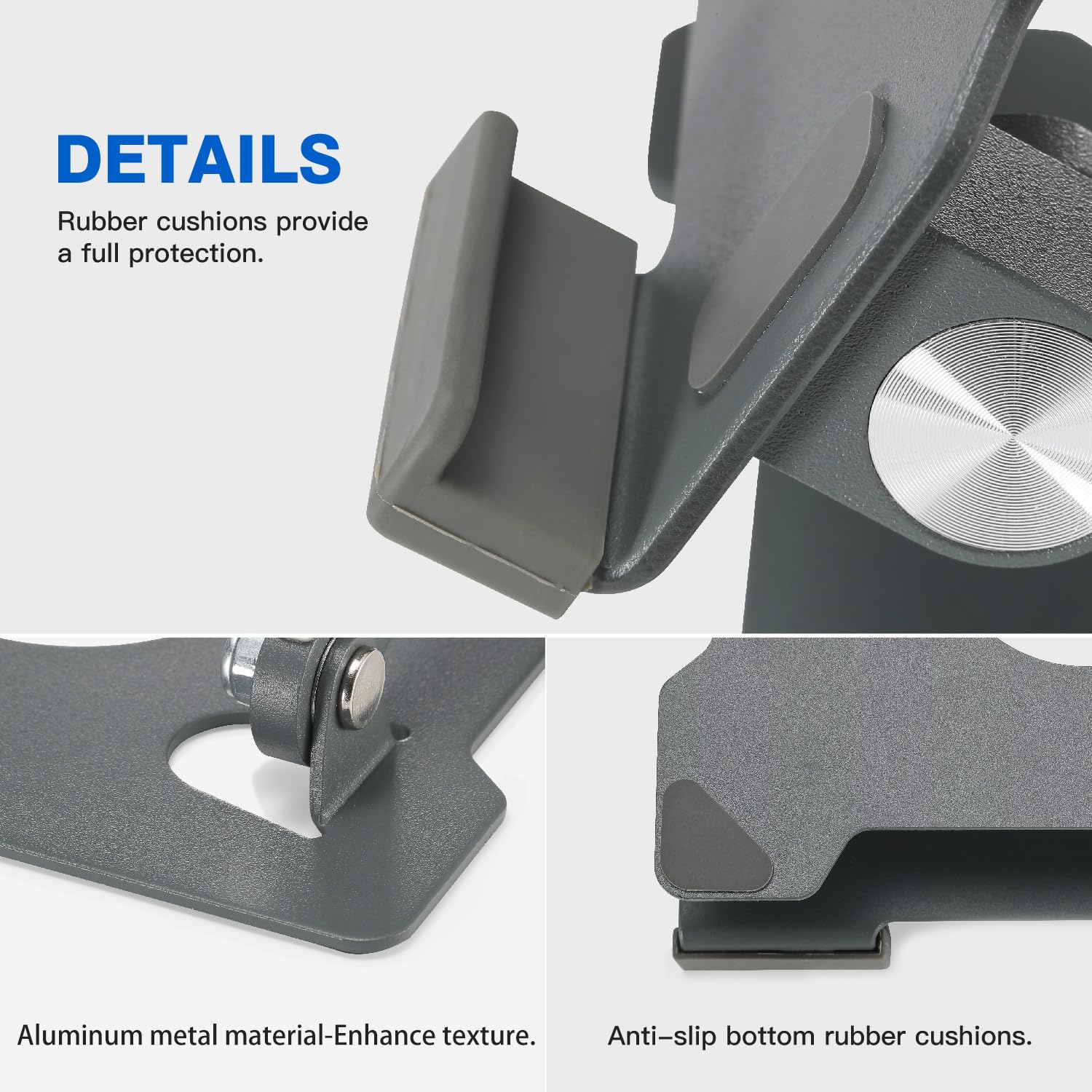 Kabcon Tablet Stand,Tablet Holder For Ipad,Adjustable Portable Multi Angle Desktop Stand Compatible With Ipad Pro 9.7 10.5 12.9 Air Mini 1 4,Galaxy Tabs,Surface Pro Tablets,Kindle,E Reader,Nexus Grey