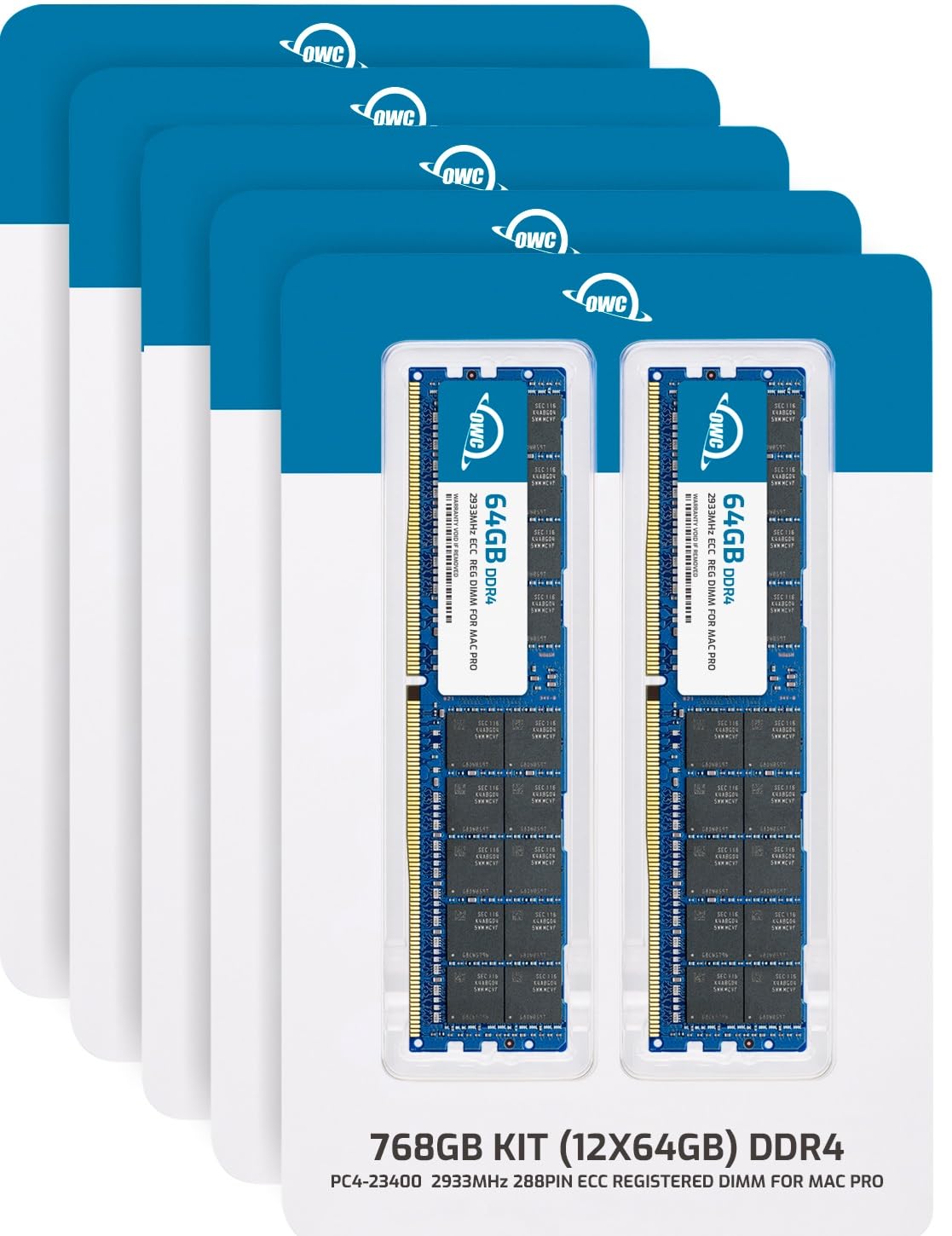 Owc 768Gb (12 X 64Gb) Ddr4 Ecc Registered Cl21 Pc4 23400 2933Mhz Sdram Memory Ram Upgrade Module Compatible With 2019 Mac Pro 7,