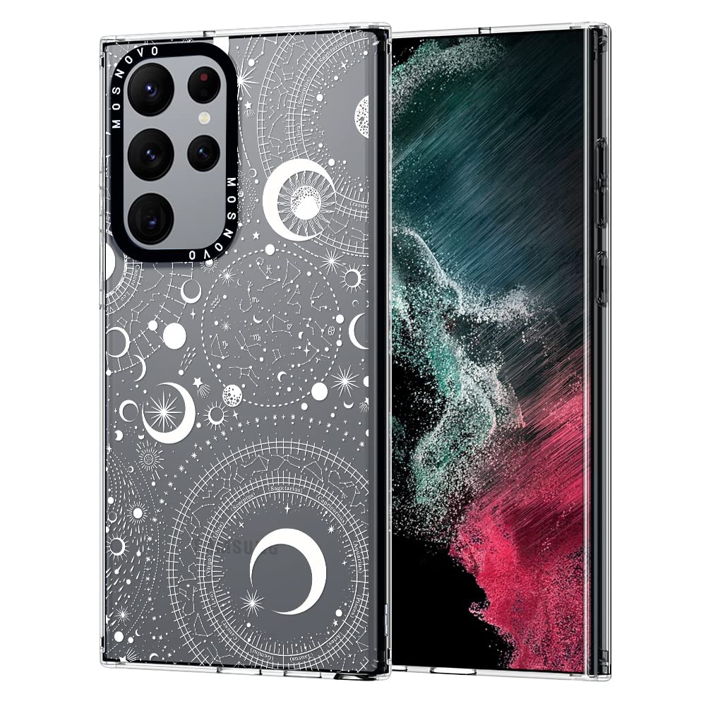 Mosnovo Case For Galaxy S22 Ultra, Shockproof Tpu Bumper Slim Clear Case With Cute Design For Samsung Galaxy S22 Ultra 5G Phone