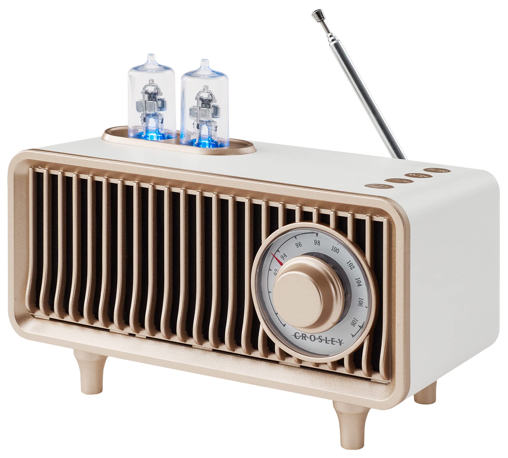 Crosley Cr3043A-Ws Milton Portable Rechargeable Fm Radio With Bluetooth Receiver And Usb Playback, White Sand