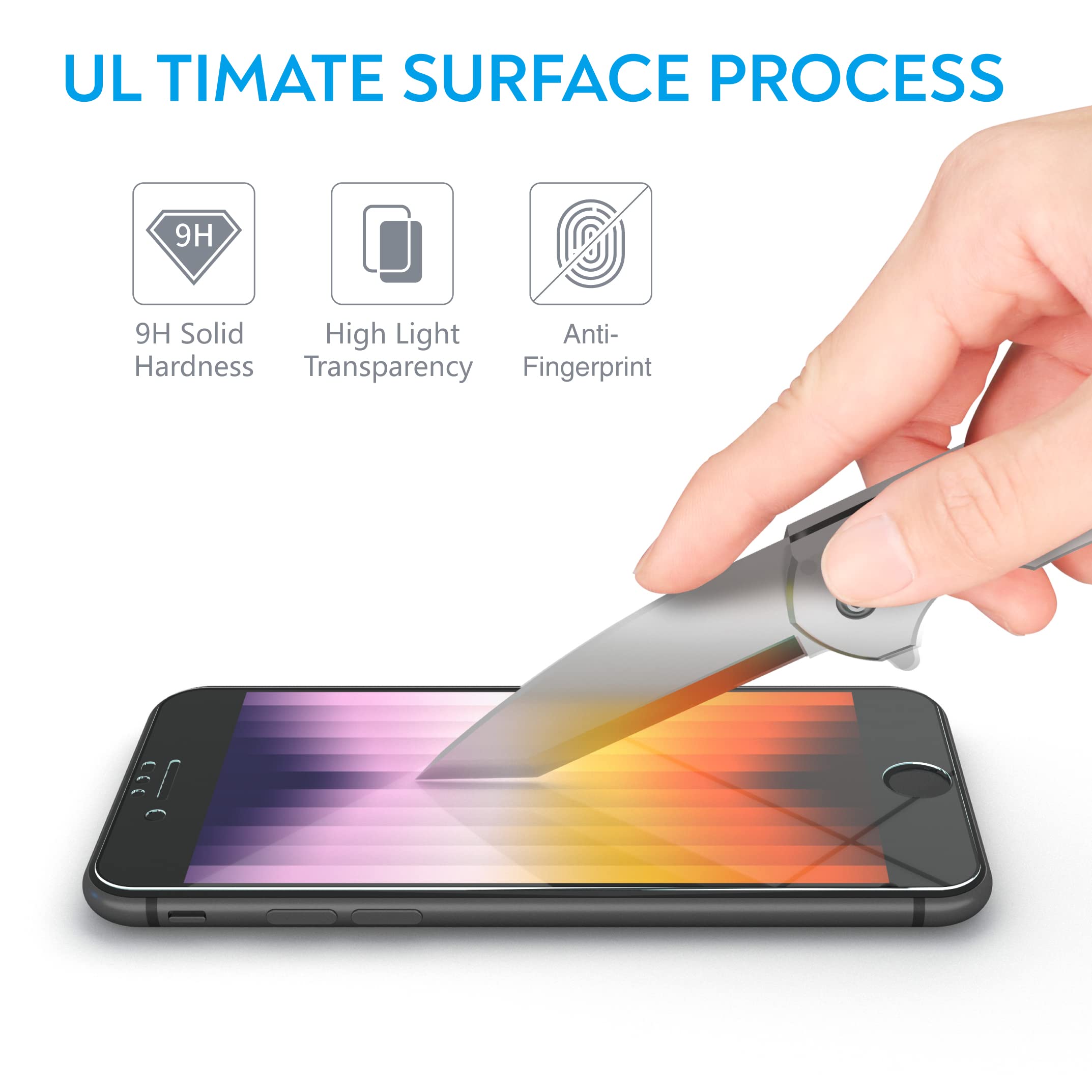 Manto 2 Pack Screen Protector For Iphone Se 3 (2022), Iphone Se 2022 (3Rd Gen), Iphone Se 2020, Iphone 8, Iphone 7, Iphone 6S, I