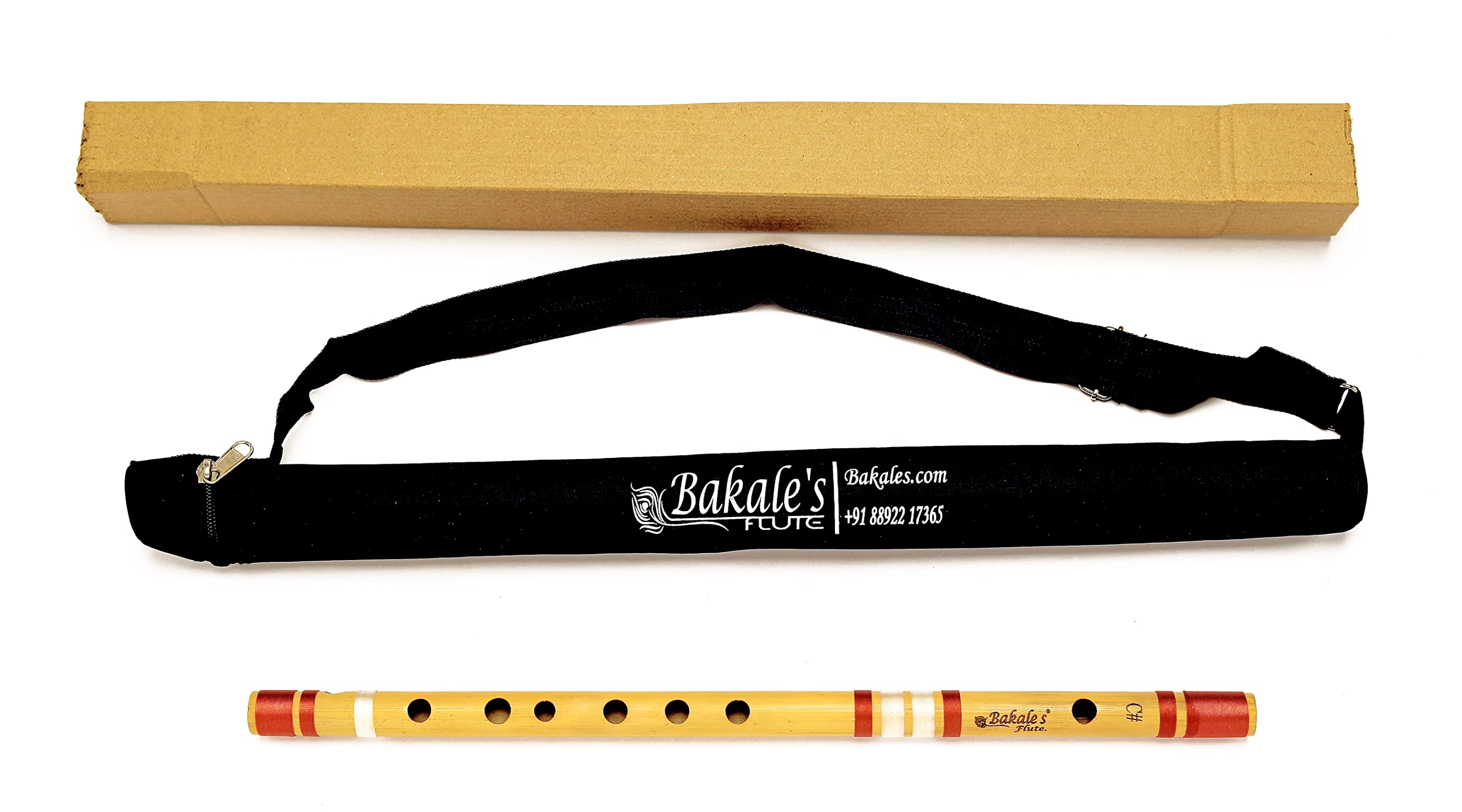 Bakale Flutes C# Bass Bansuri Flute Left Handed  33 Inches  440Hz