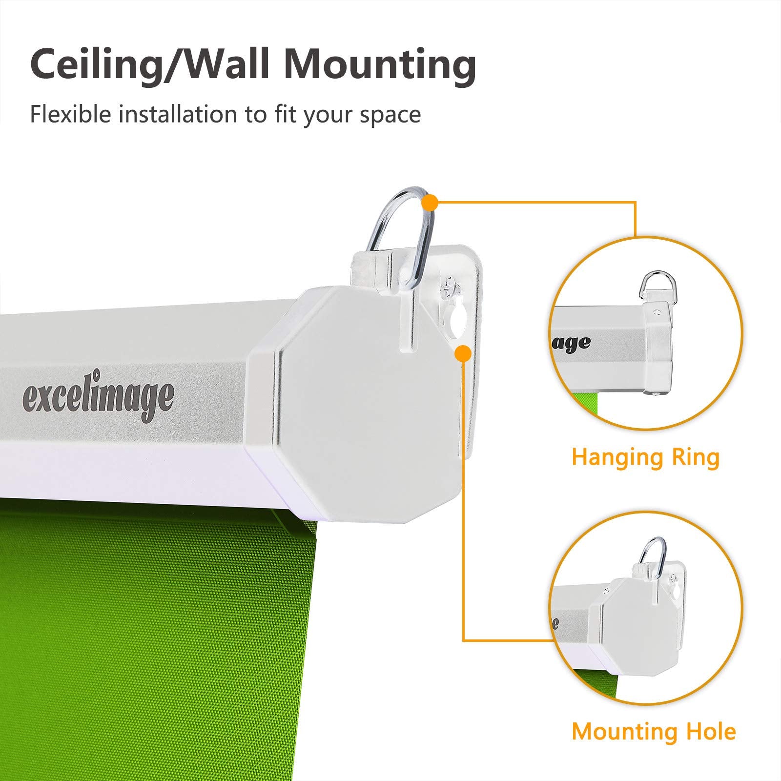 Excelimage Pull-Down Green Screen Backdrop, 79   X75    Auto-Locking Chroma Key Panel With Wrinkle-Resistant Green Fabric For Yo