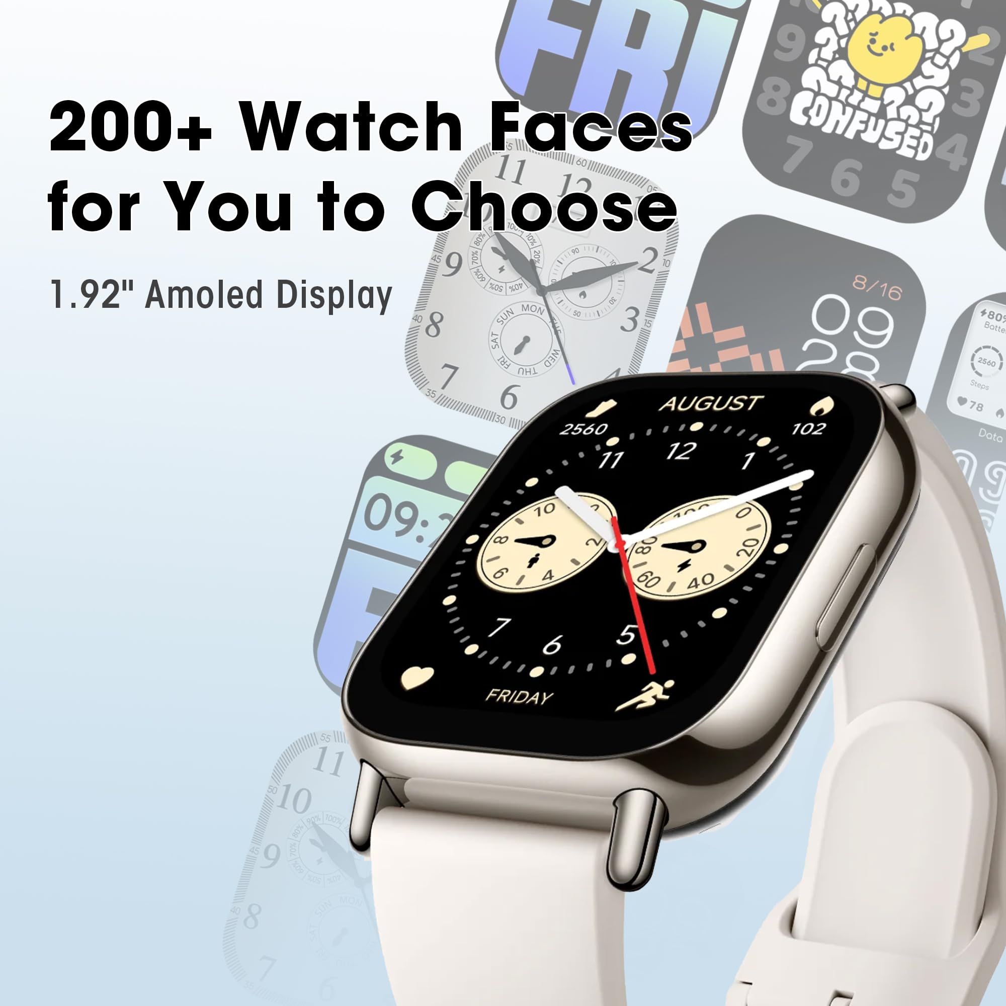 Xiaomi Remi 5 Lite Smart Watch, Step Counter Watch For Women Men With 2'' Lcd Large Display, 140 Sports Modes, 5Atm Waterproof (