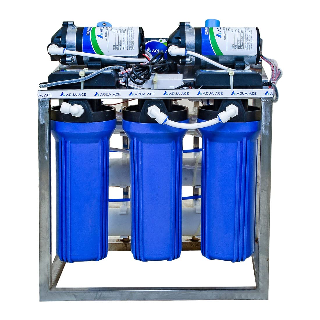 Aqua Ace 25 Lph Commercial Ro Water Purifier Plant Stainless Steel Double Purification With Tds Adjuster