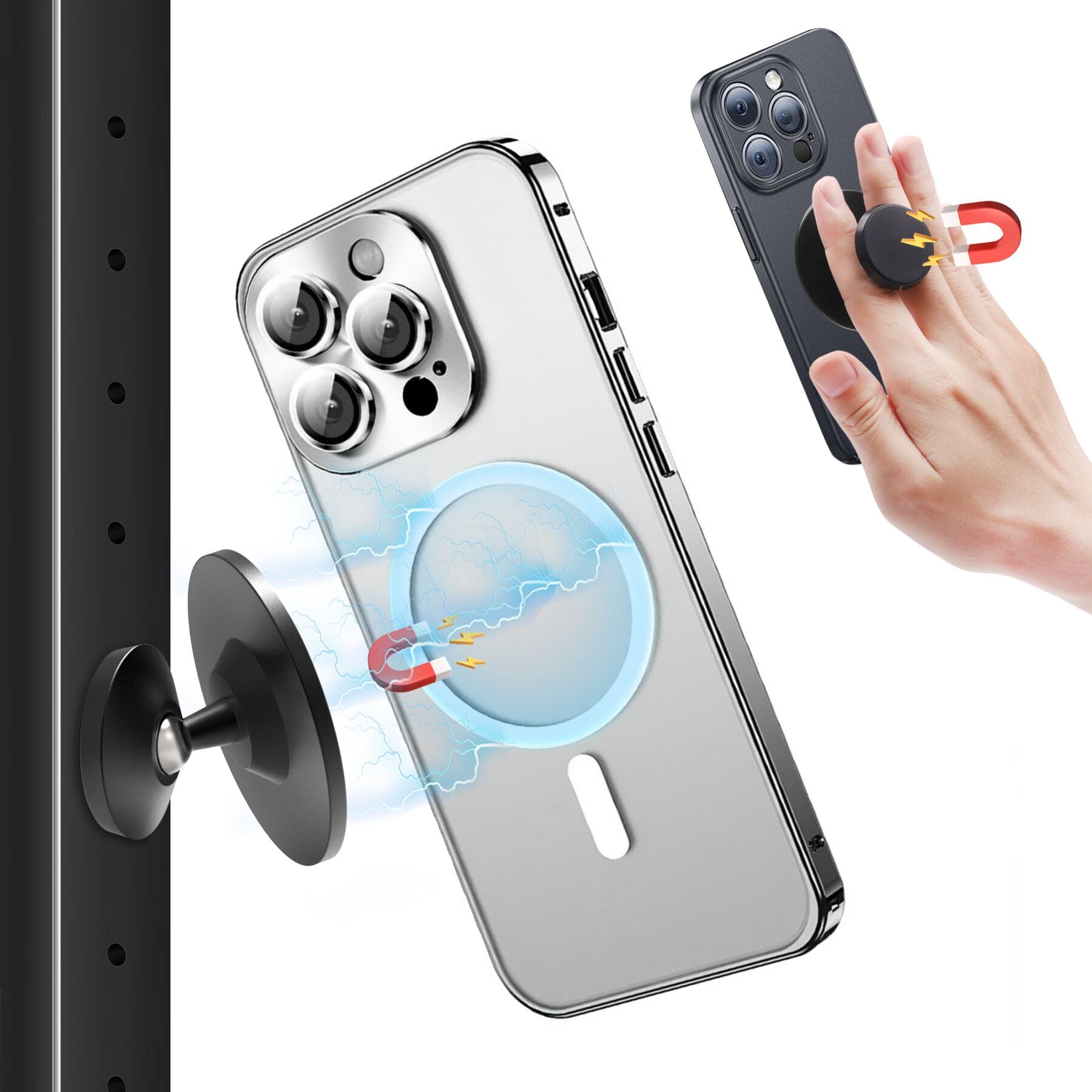 Sevenka Gym Magnetic Phone Holder Compatible With Iphone 16 Pro Max 15 14 13 12, Samsung, Mag-Safe Case, All Phones, Portable Ma